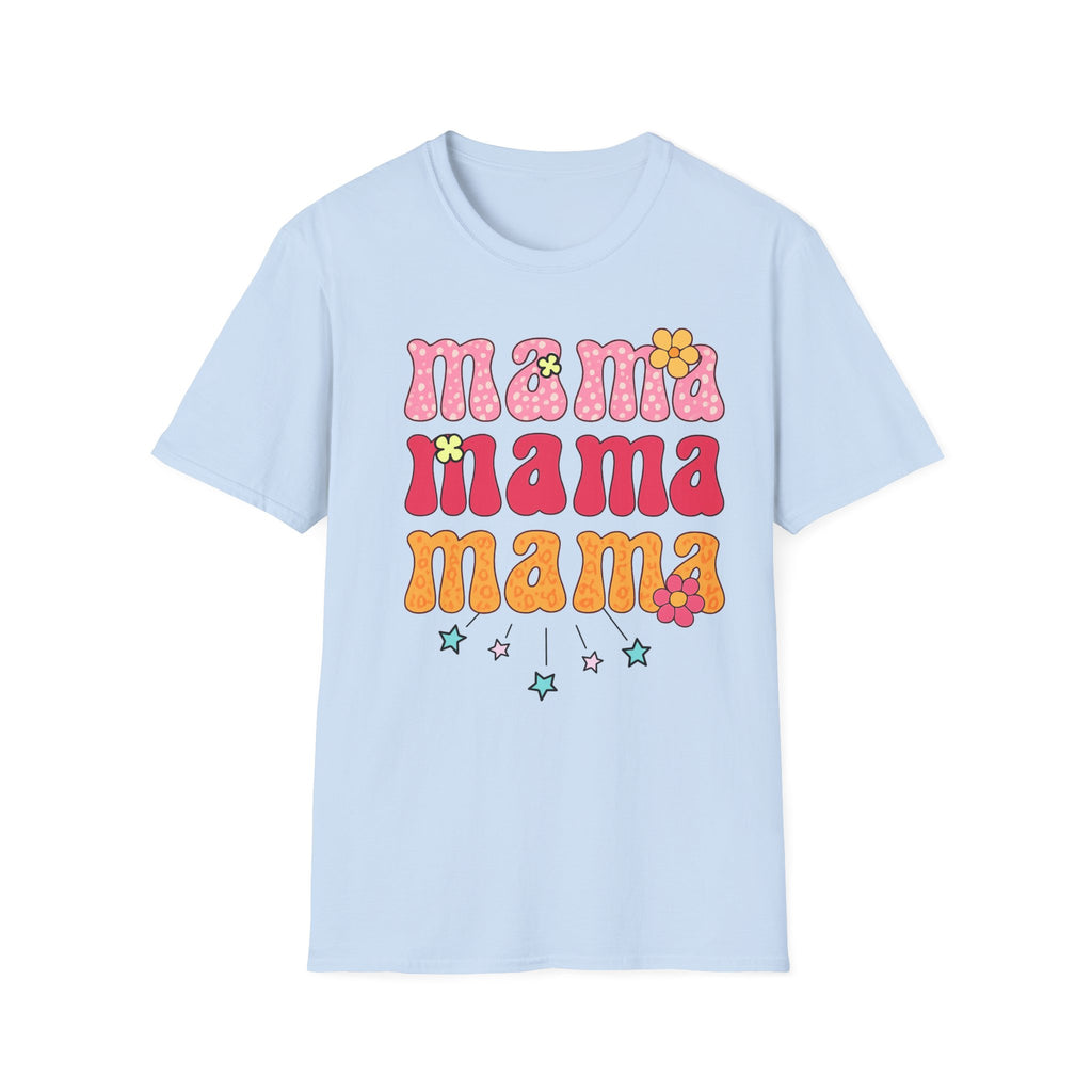 Mama Shirt, Retro Mama Tee, Cute Mom Shirt, Mother's Day Gift, Floral Mama Shirt, Trendy Mom T-Shirt