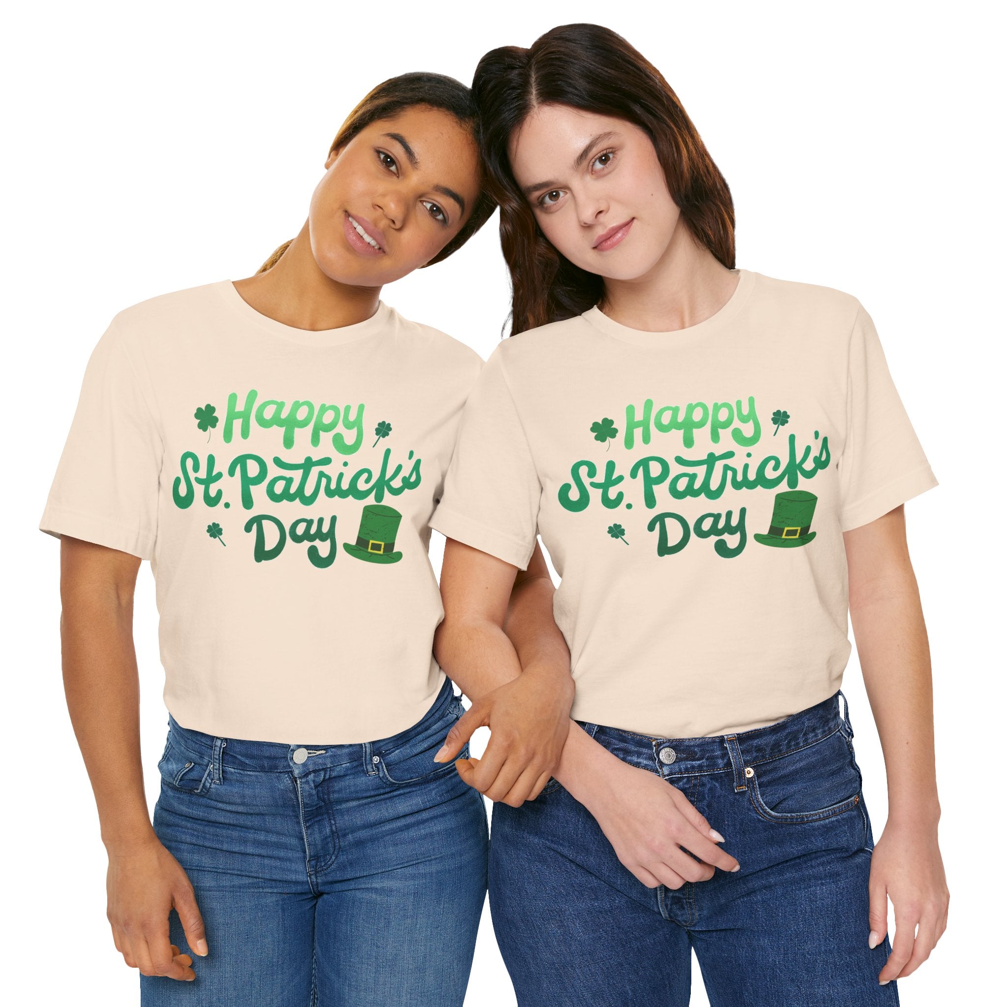 Happy St. Patrick's Day T-Shirt – Green Shamrock & Leprechaun Hat Tee