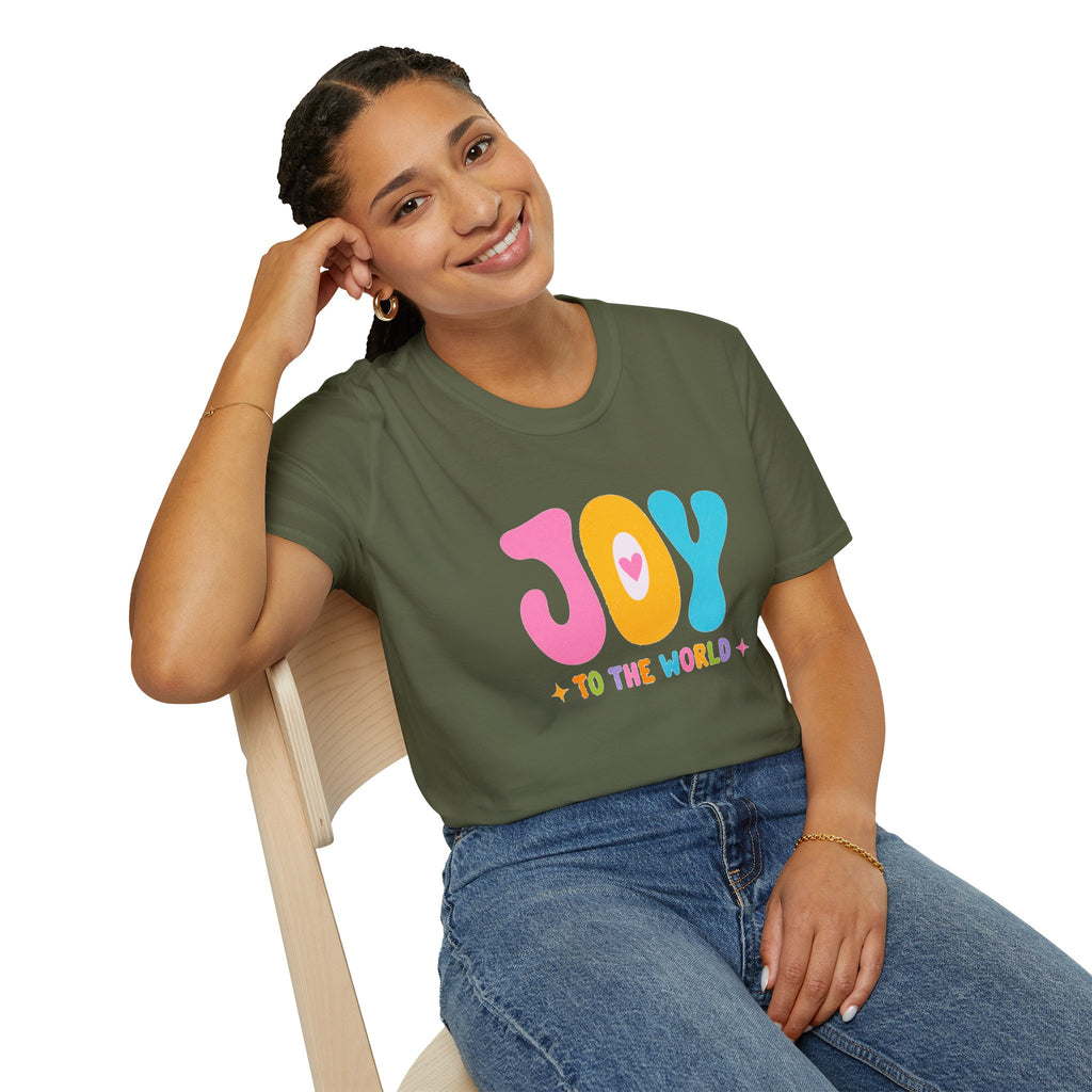 Joy to the World T-Shirt — Colorful Holiday Christmas Tee