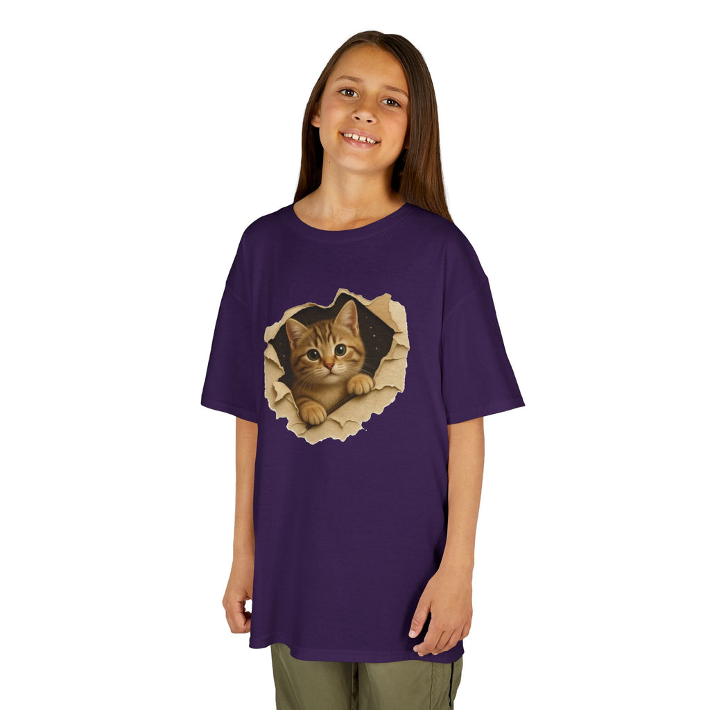 Cute Kitten Kids T-Shirt | Funny Cat Graphic Tee for Boys & Girls | Adorable Kitty Shirt | Gift for Cat Lovers Kids