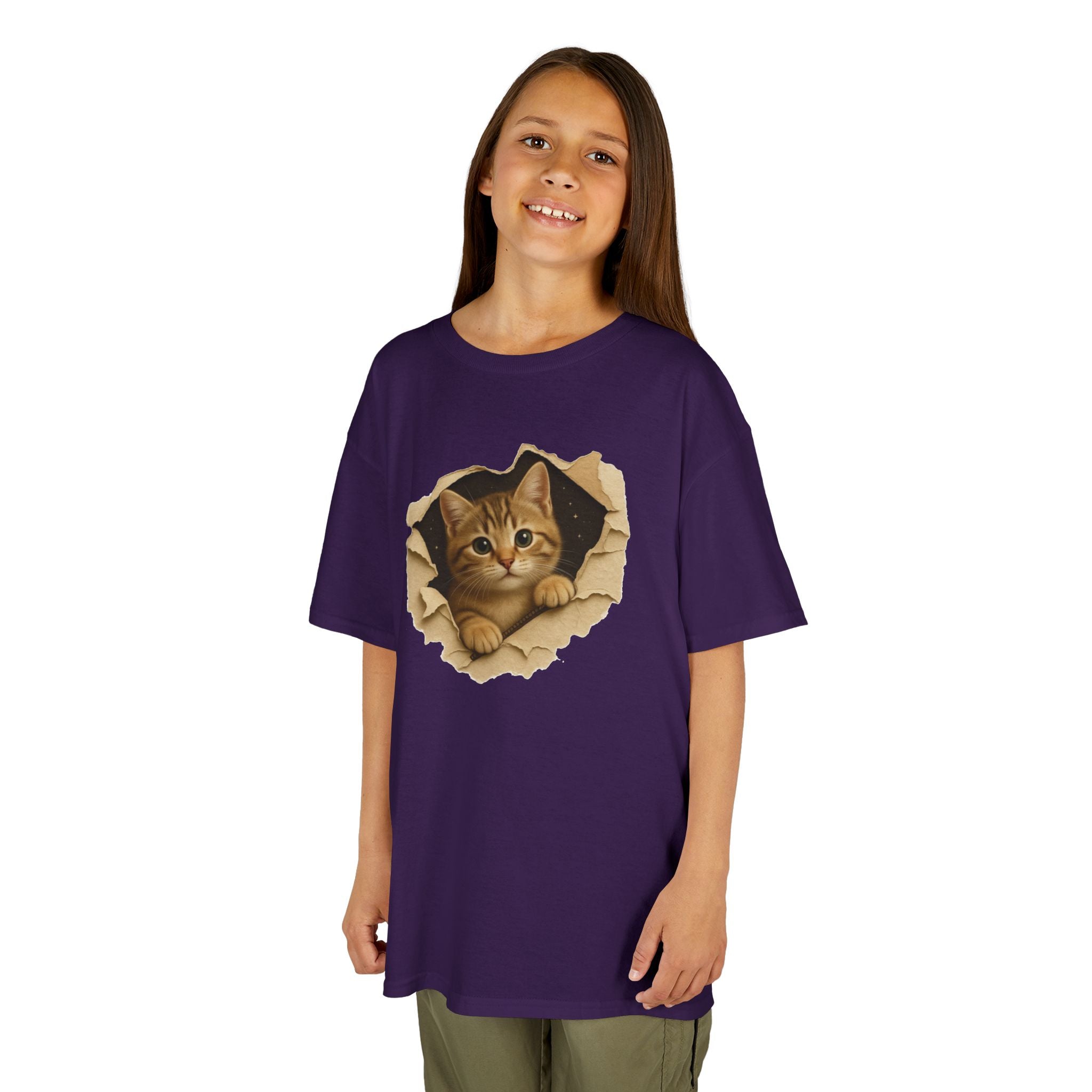 Cute Kitten Kids T-Shirt | Funny Cat Graphic Tee for Boys & Girls | Adorable Kitty Shirt | Gift for Cat Lovers Kids