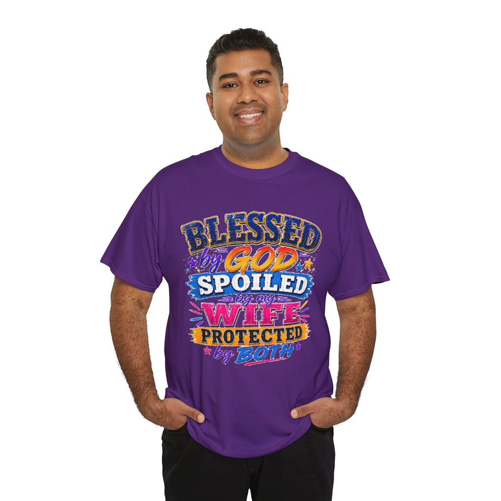 Blessed by God, Spoiled by My Wife – Men’s Graphic Tee