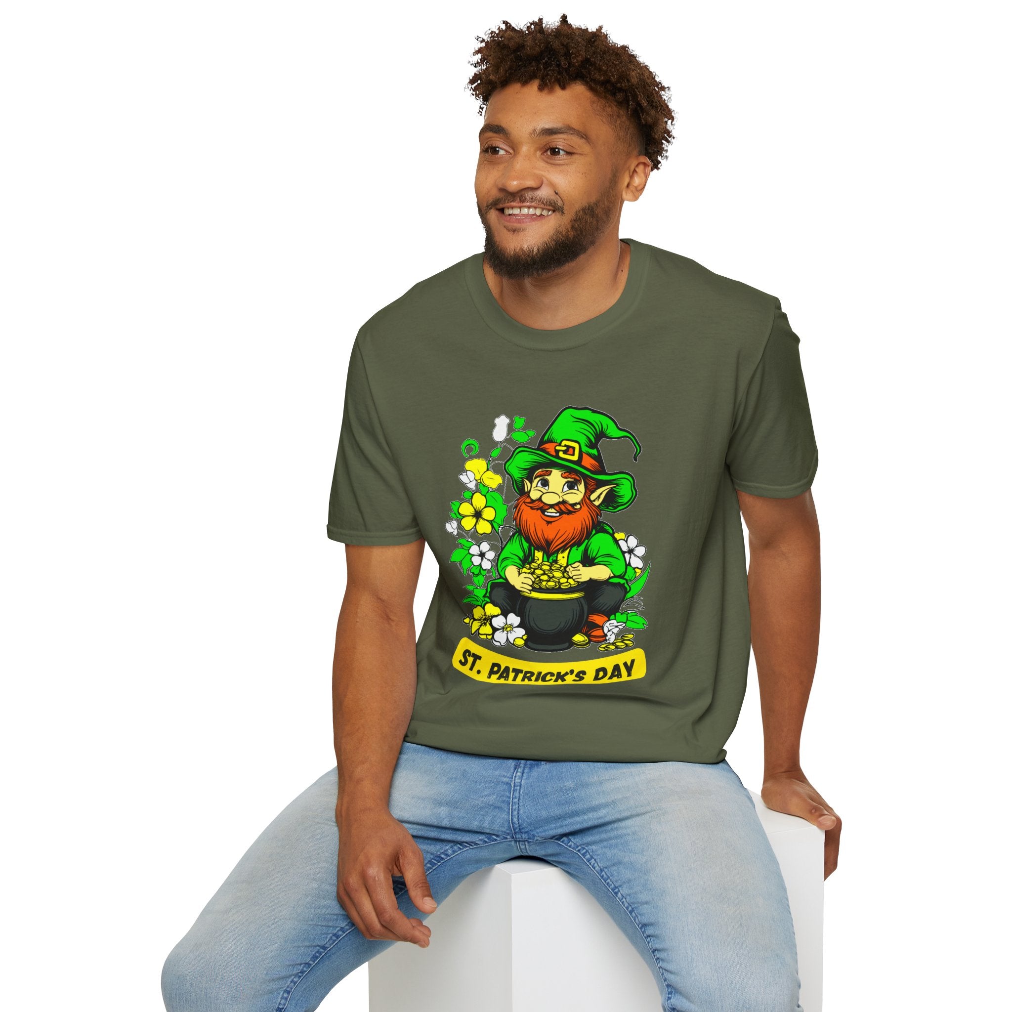 Lucky Leprechaun with Pot of Gold T-Shirt | St. Patrick's Day