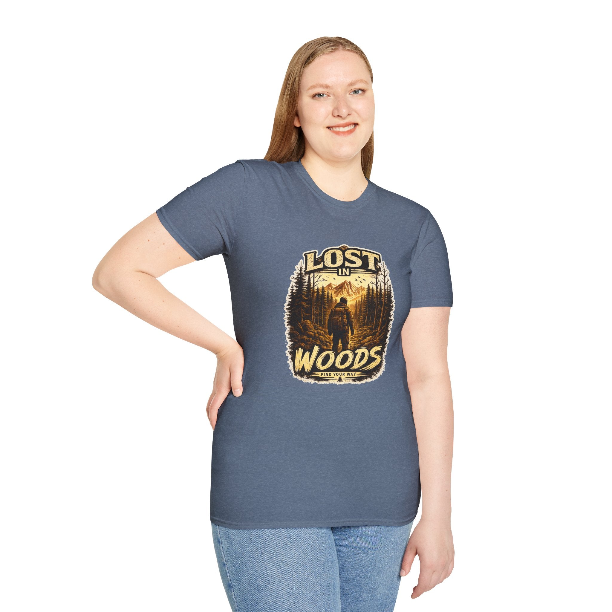 Lost in Woods Shirt | Vintage Forest Graphic Tee | Hiking Nature T-Shirt