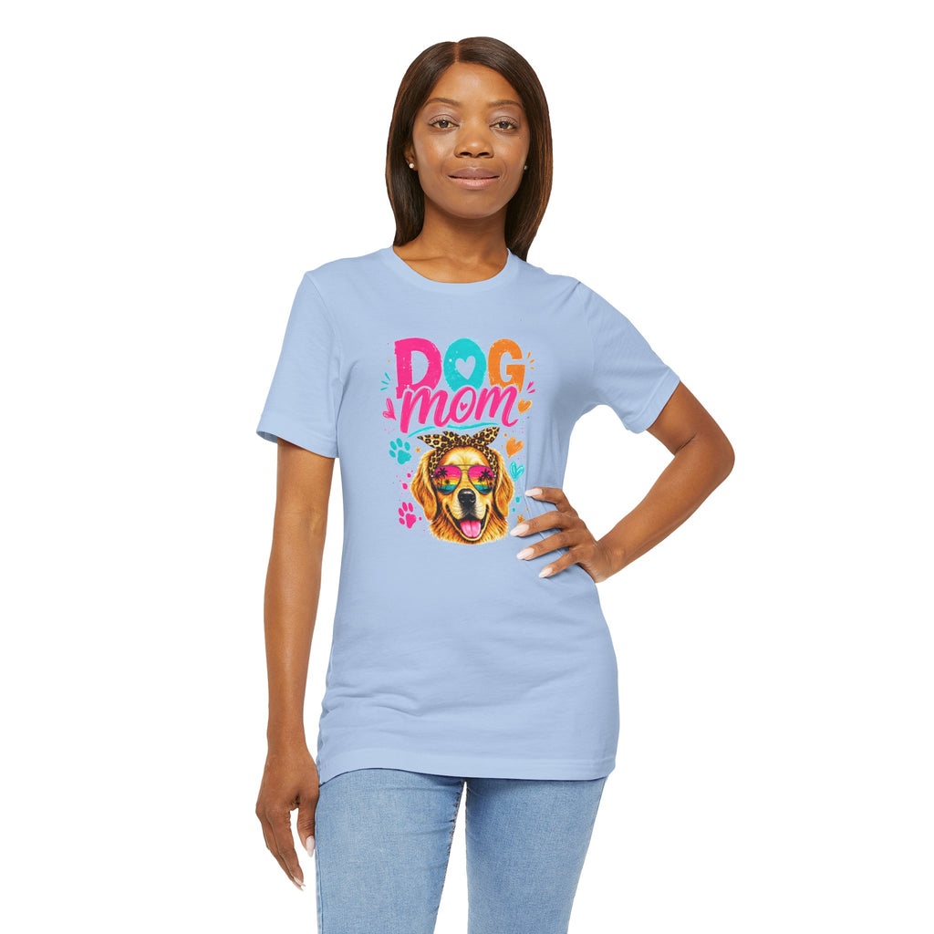 Dog Mom T-Shirt | Golden Retriever Shirt | Funny Dog Mom Gift | Colorful Retro Dog Lover Tee | Unisex Graphic T-Shirt