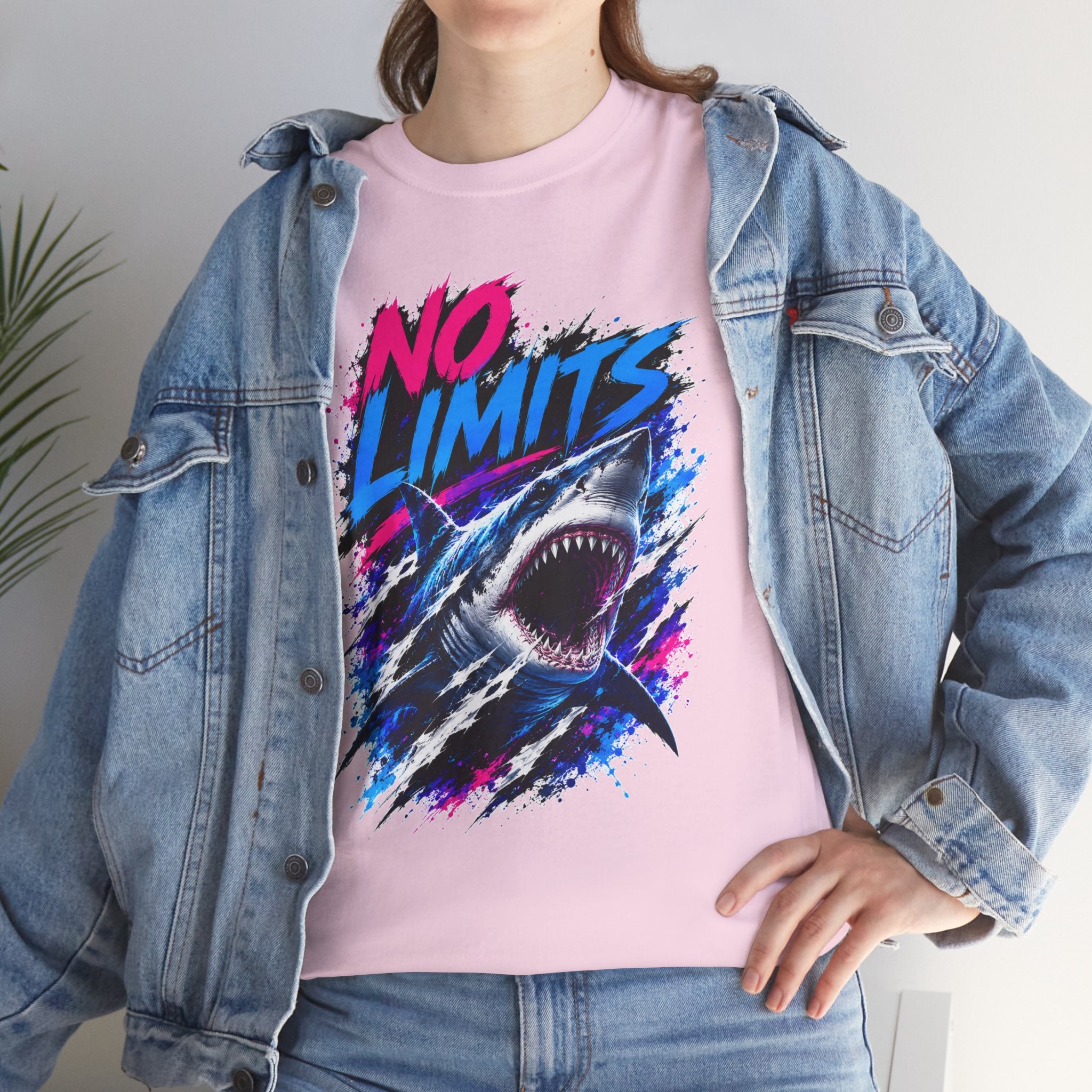 No Limits Shark T-Shirt | Great White Shark Graphic Tee | Unisex Streetwear Shirt | Ocean Lover Gift | Bold Shark Art Tee