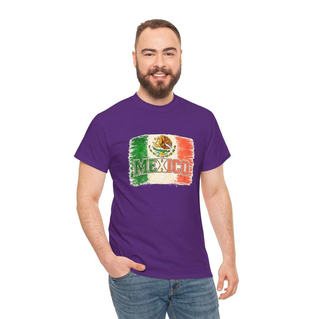 Mexico Flag Vintage T-Shirt — Distressed Mexican Emblem Tee