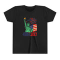 Kids 4th of July T-Shirt – Statue of Liberty, Flag & Fireworks Youth Tee