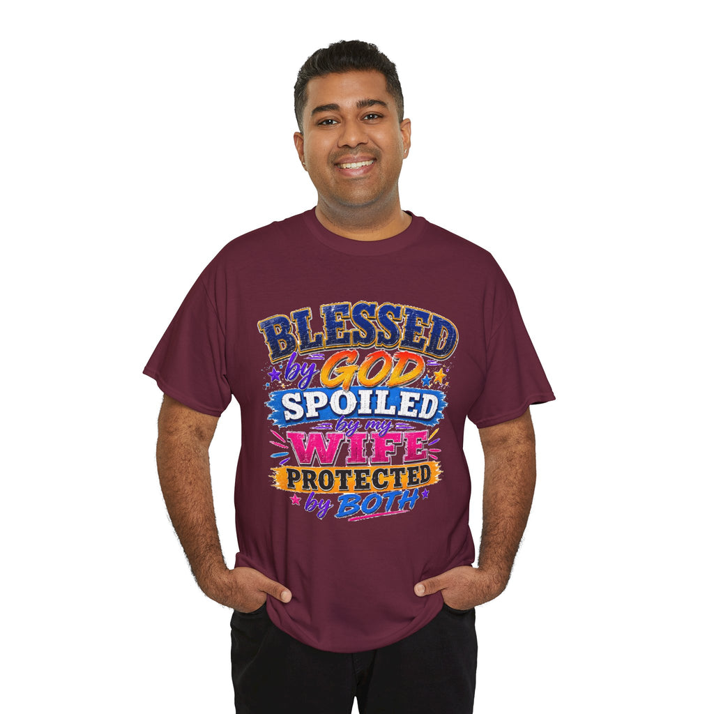 Blessed by God, Spoiled by My Wife – Men’s Graphic Tee