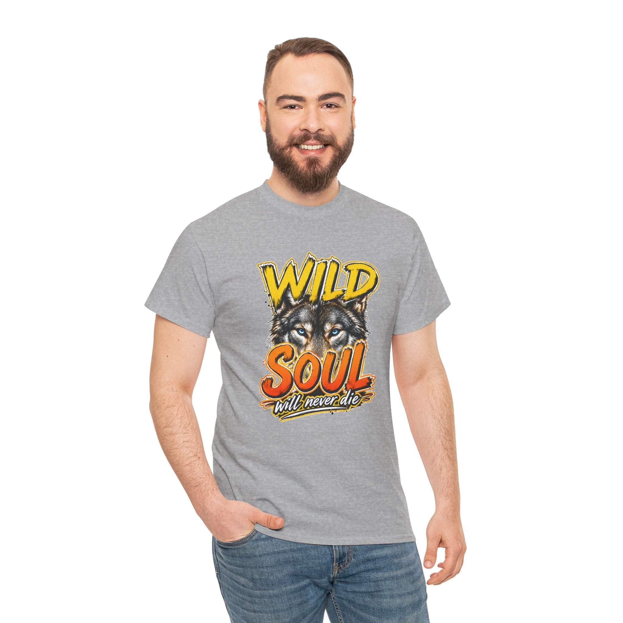 Wolf 'Wild Soul' Graphic Tee – Bold Wildlife Shirt for Nature Lovers
