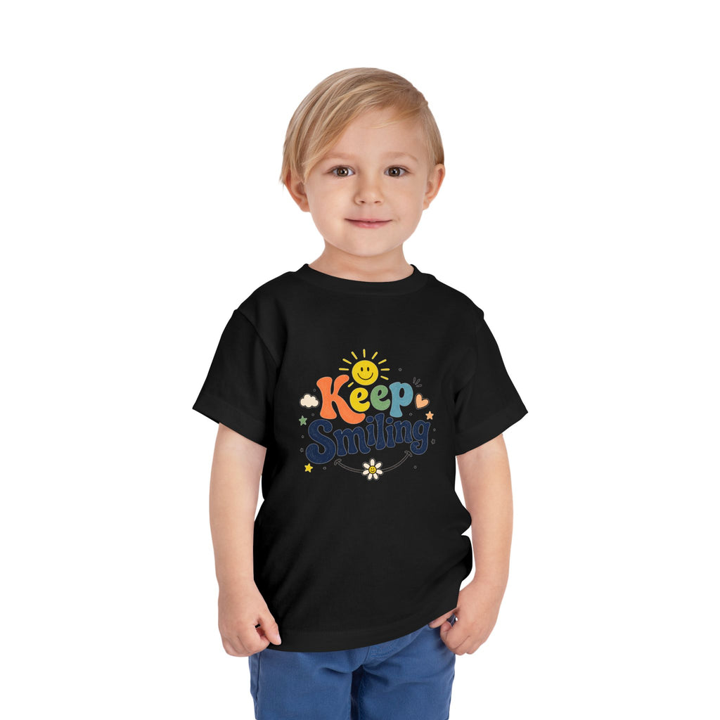 Keep Smiling Toddler Tee — Cute Sunshine Positive Kids Shirt