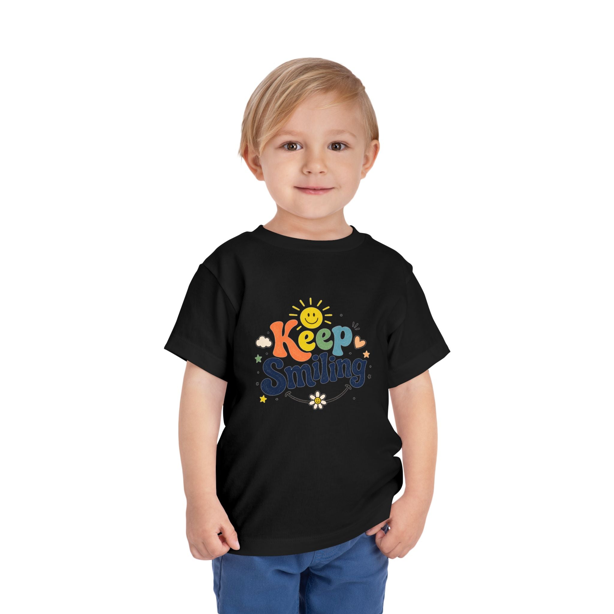 Keep Smiling Toddler Tee — Cute Sunshine Positive Kids Shirt