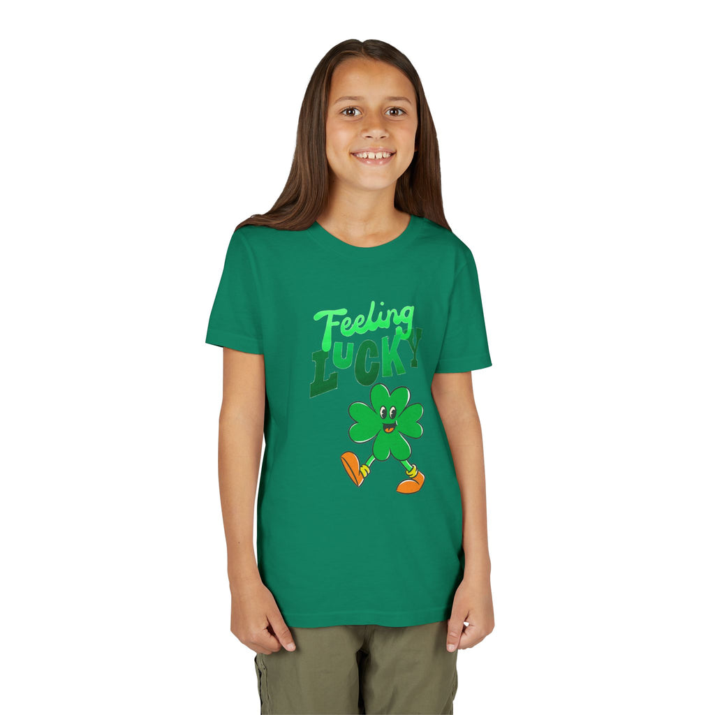 Feeling Lucky Youth Tee – Kids St. Patrick’s Day Shamrock Shirt