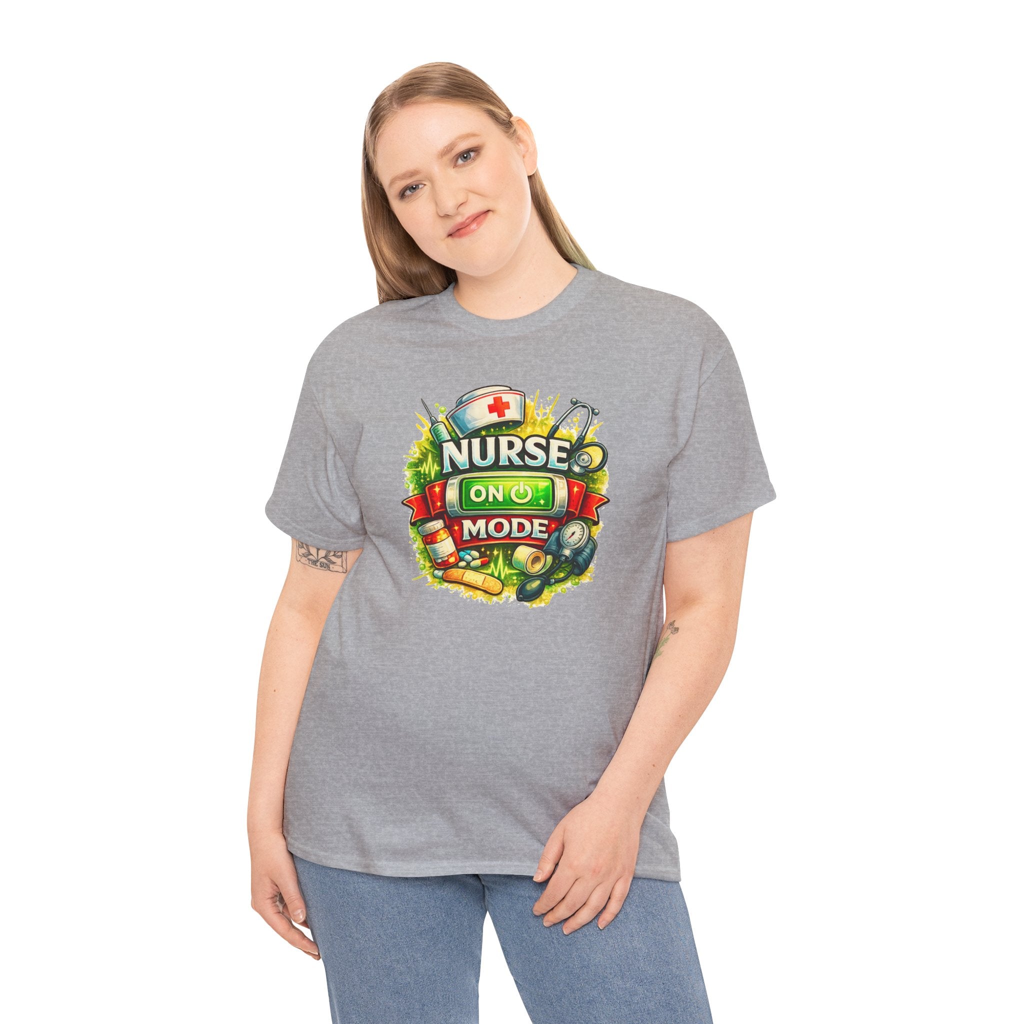 Nurse On Mode T-Shirt — Graphic Nursing Tee for Nurses & Healthcare Workers