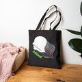 Mind Profile Tote Bag, Abstract Head Art, Modern Minimalist Design, Aesthetic Canvas Tote