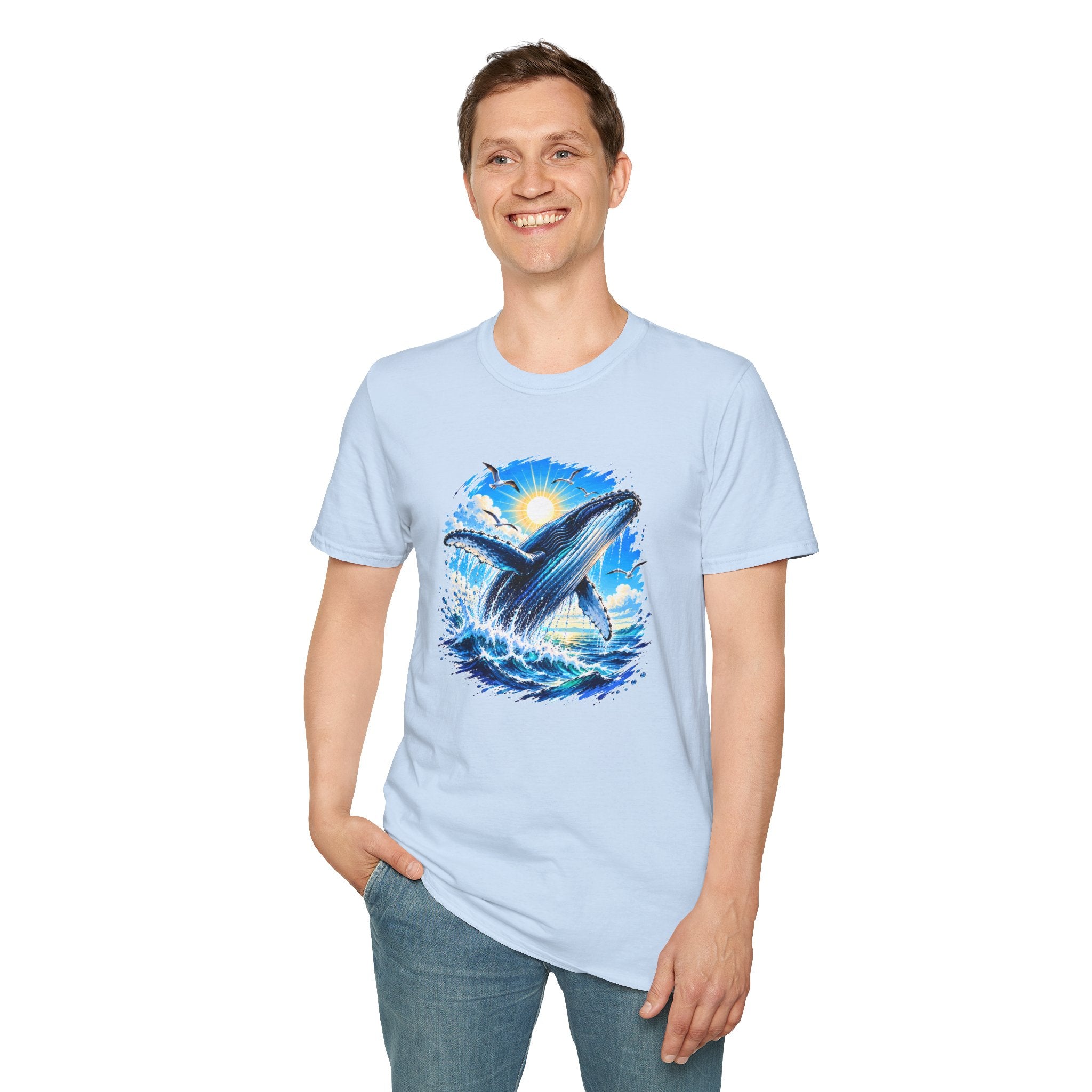 Whale Shirt, Ocean T-Shirt, Humpback Whale Shirt, Sea Life Tee, Beach Lover Gift, Ocean Lover Shirt