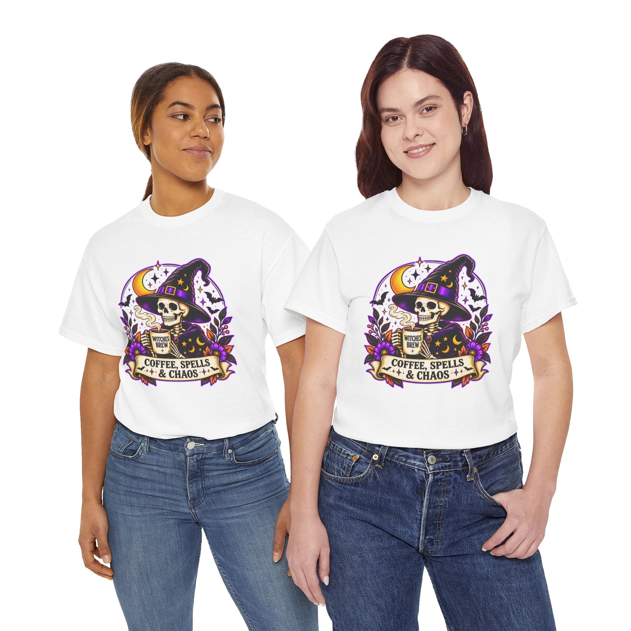Halloween Skeleton Witch Shirt | Spooky Graphic Tee