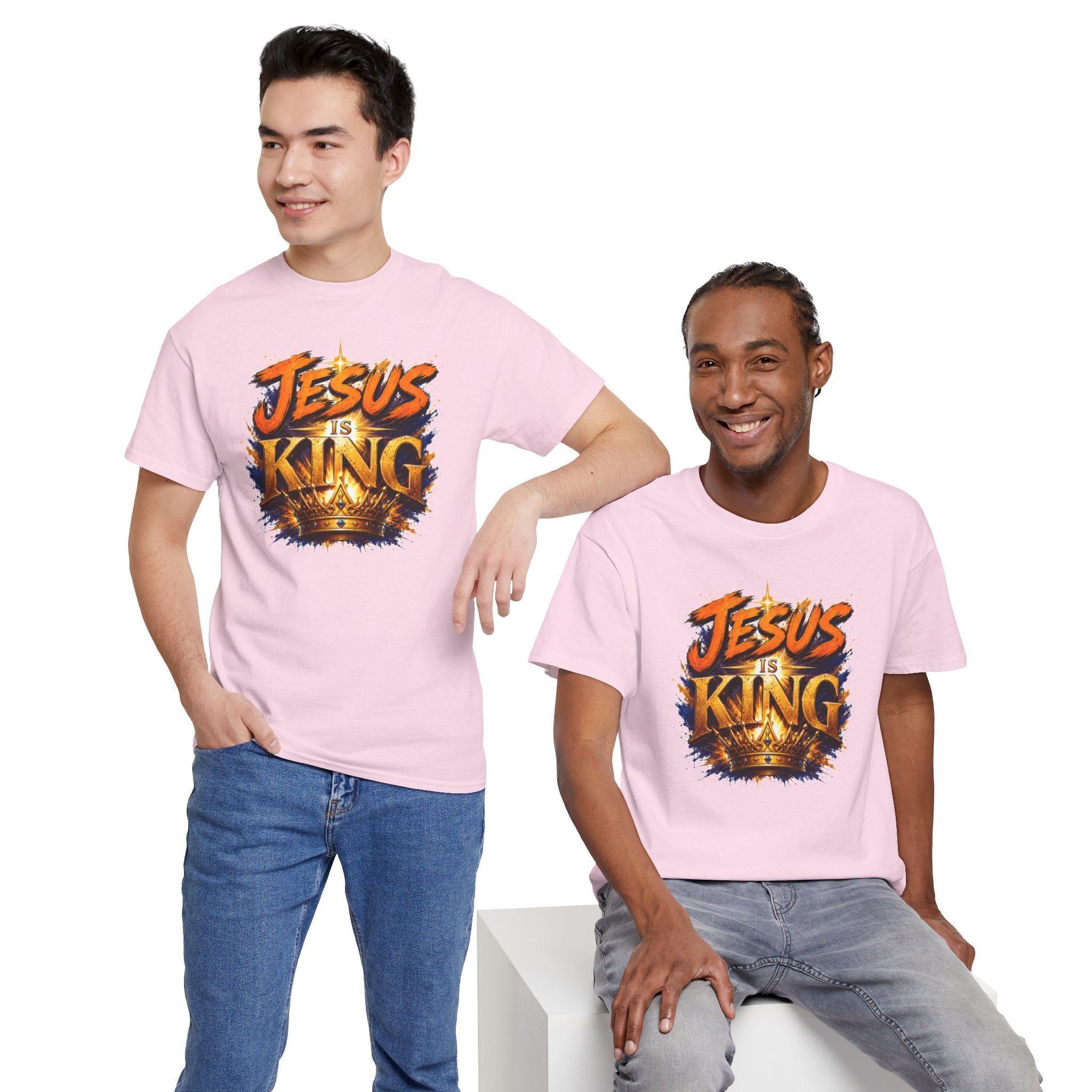 Jesus Is King Christian T-Shirt | Crown Graphic Tee | Religious Unisex Shirt | Faith Apparel | Christian Gift for Men & Women