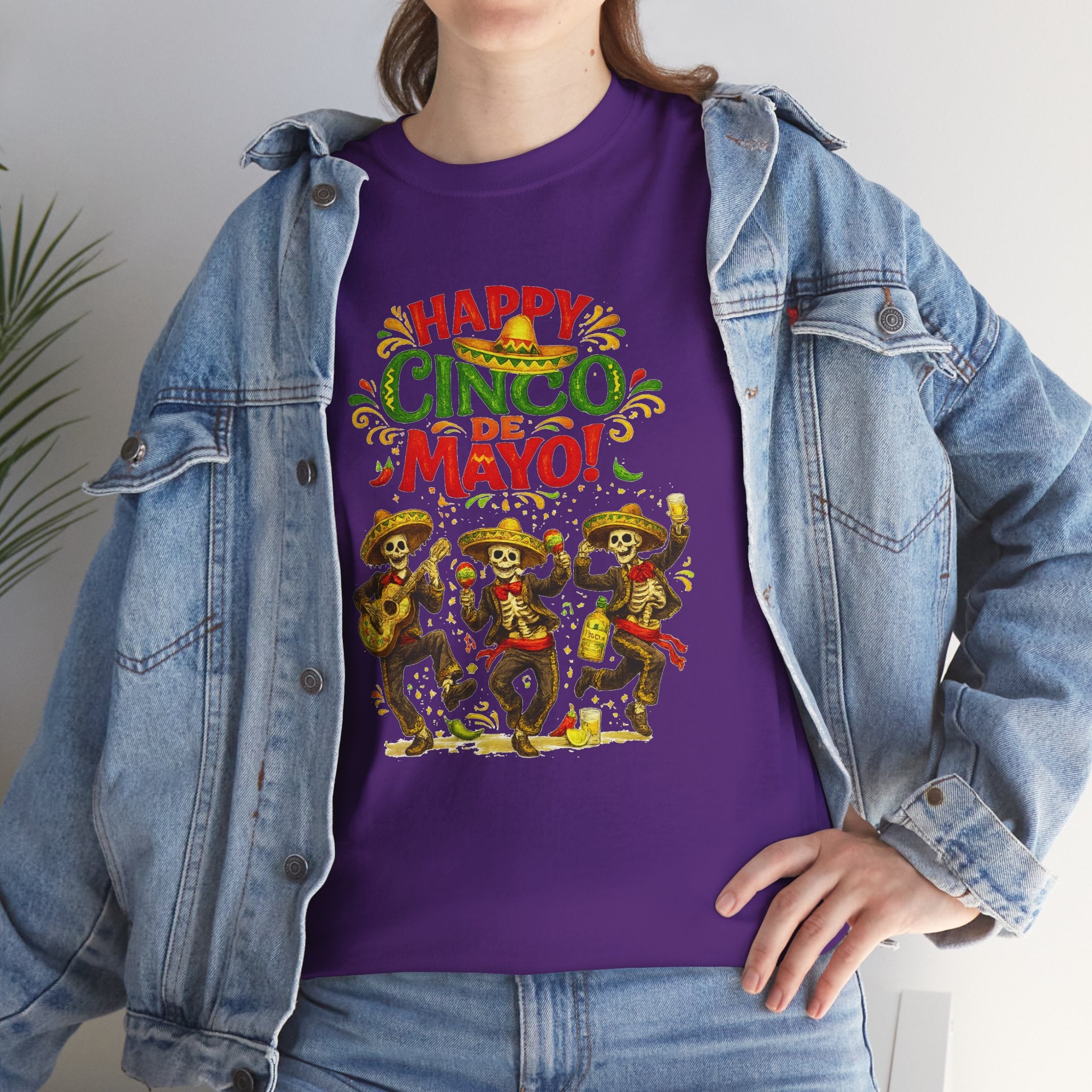Cinco De Mayo Shirt, Happy Cinco De Mayo Tee, Dancing Skeleton Fiesta Shirt, Funny Mexican Party T-Shirt