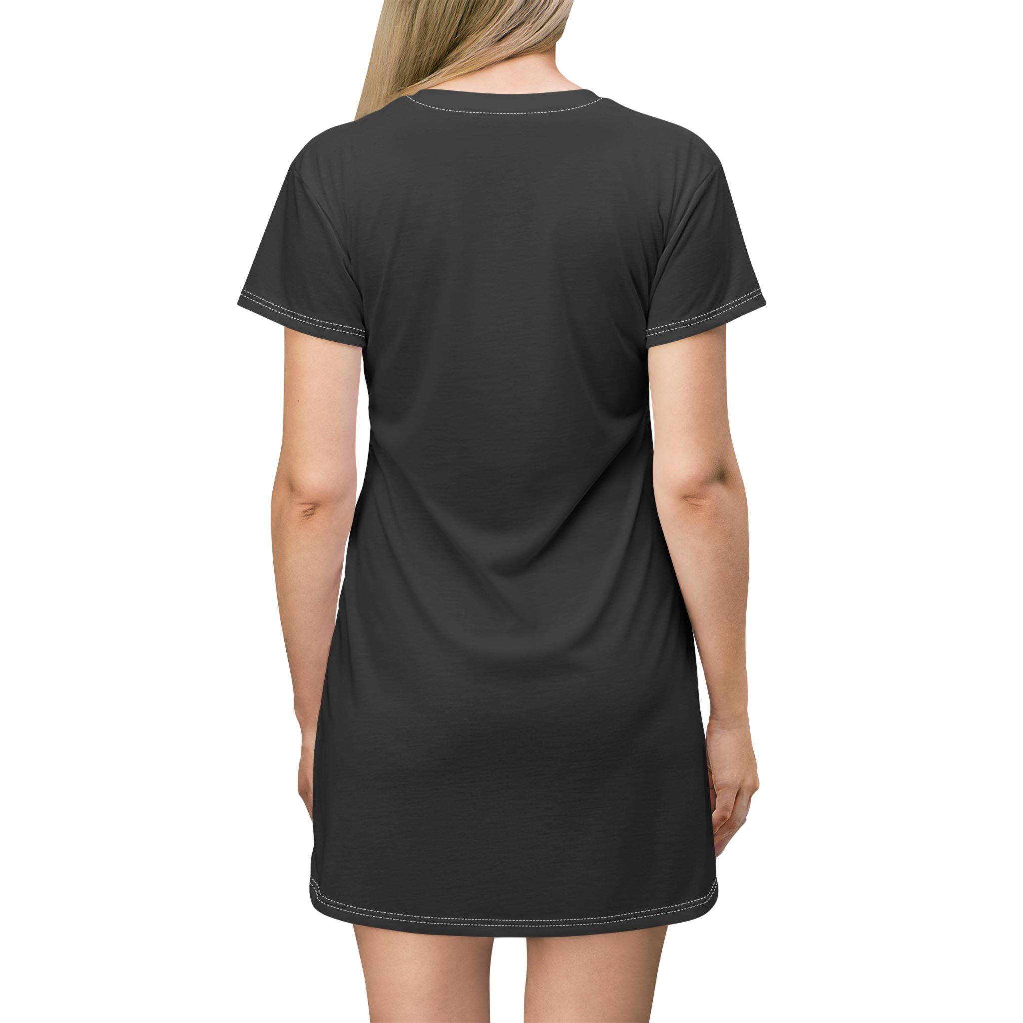 Mystic Moon Goddess T-Shirt Dress – Ethereal Back-View Art Dress