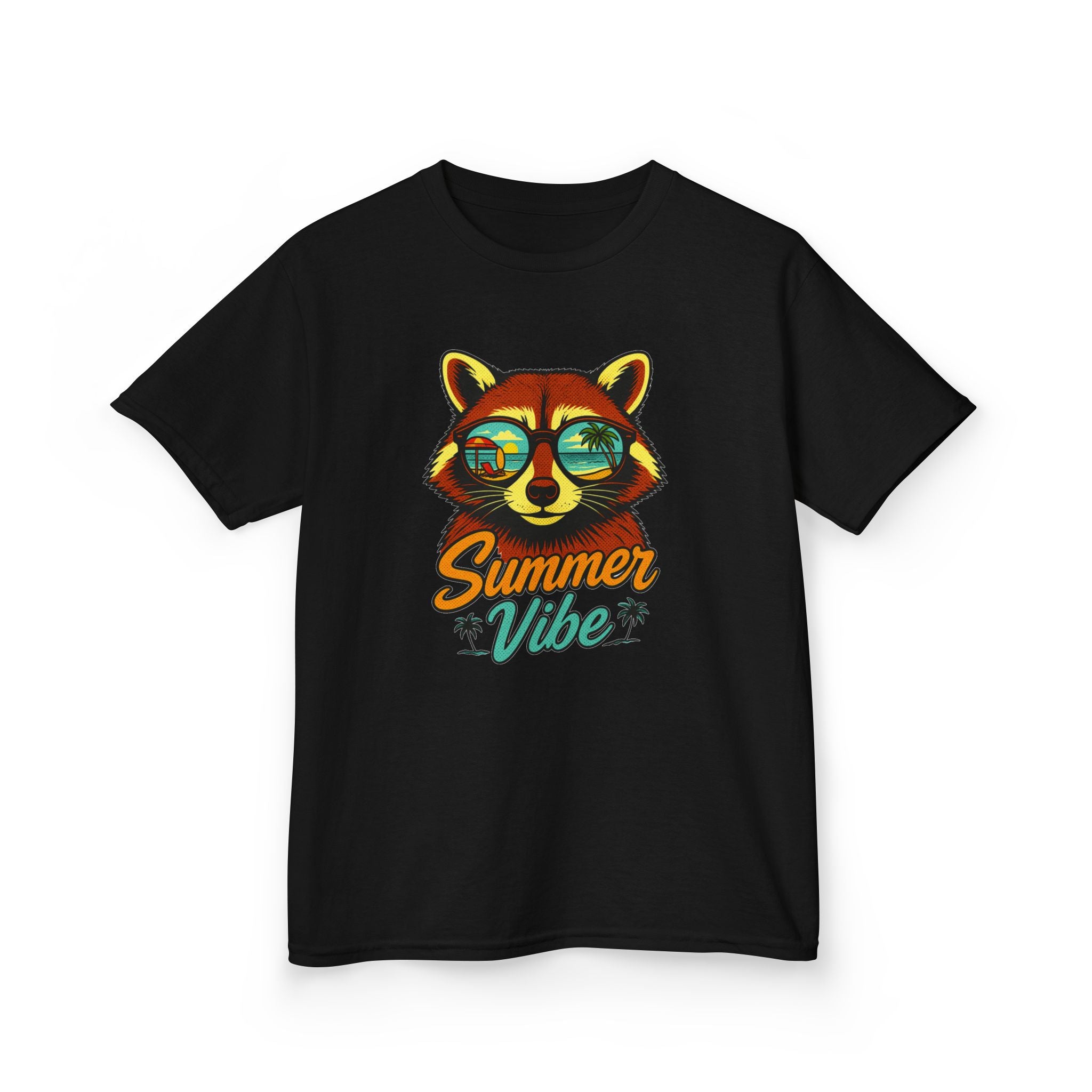 Kids Tee - 'Summer Vibe' Sunglasses Raccoon Graphic