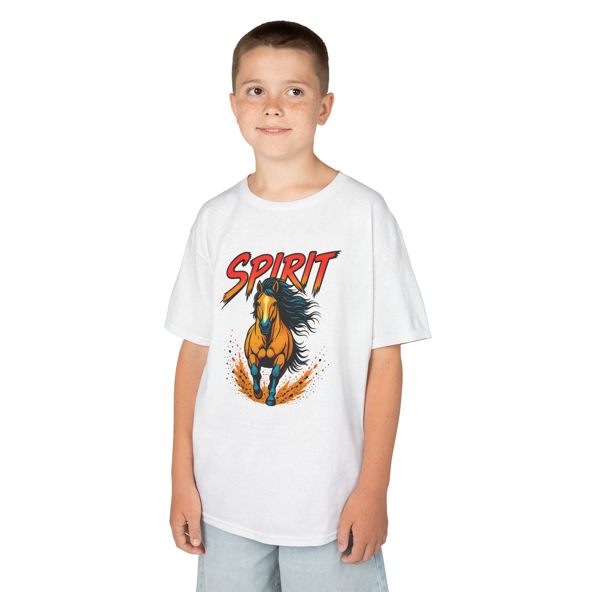 Kids 'Spirit' Galloping Horse T‑Shirt — Youth Graphic Tee for Horse Lovers