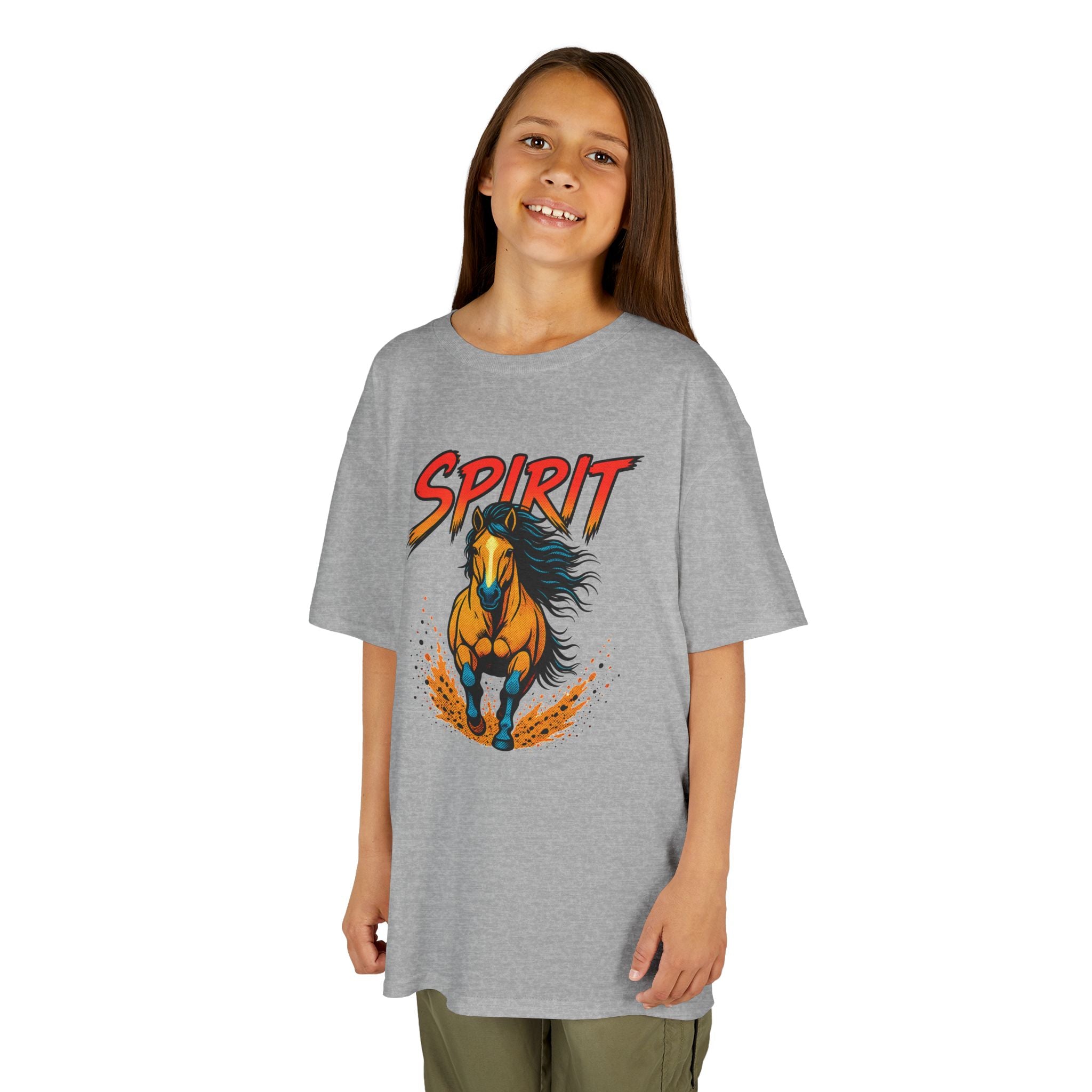 Kids 'Spirit' Galloping Horse T‑Shirt — Youth Graphic Tee for Horse Lovers