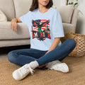 America Eagle Graphic T-Shirt — Patriotic USA Flag & Landmarks Tee (Statue of Liberty, Golden Gate, Capitol, Route 66)