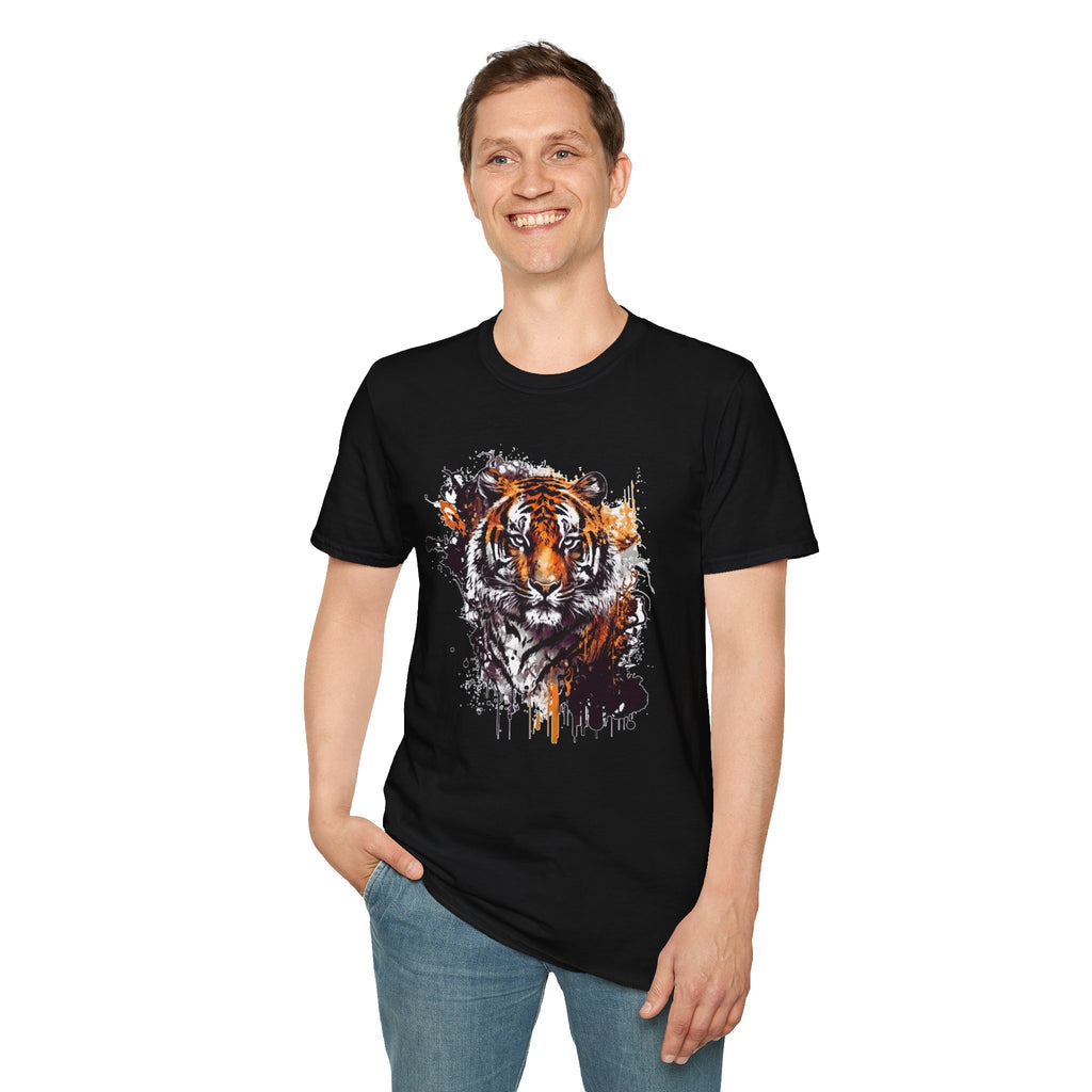 Tiger Graphic T-Shirt, Tiger Head Shirt, Wild Tiger Tee, Wildlife Animal Shirt, Artistic Tiger Portrait Tee