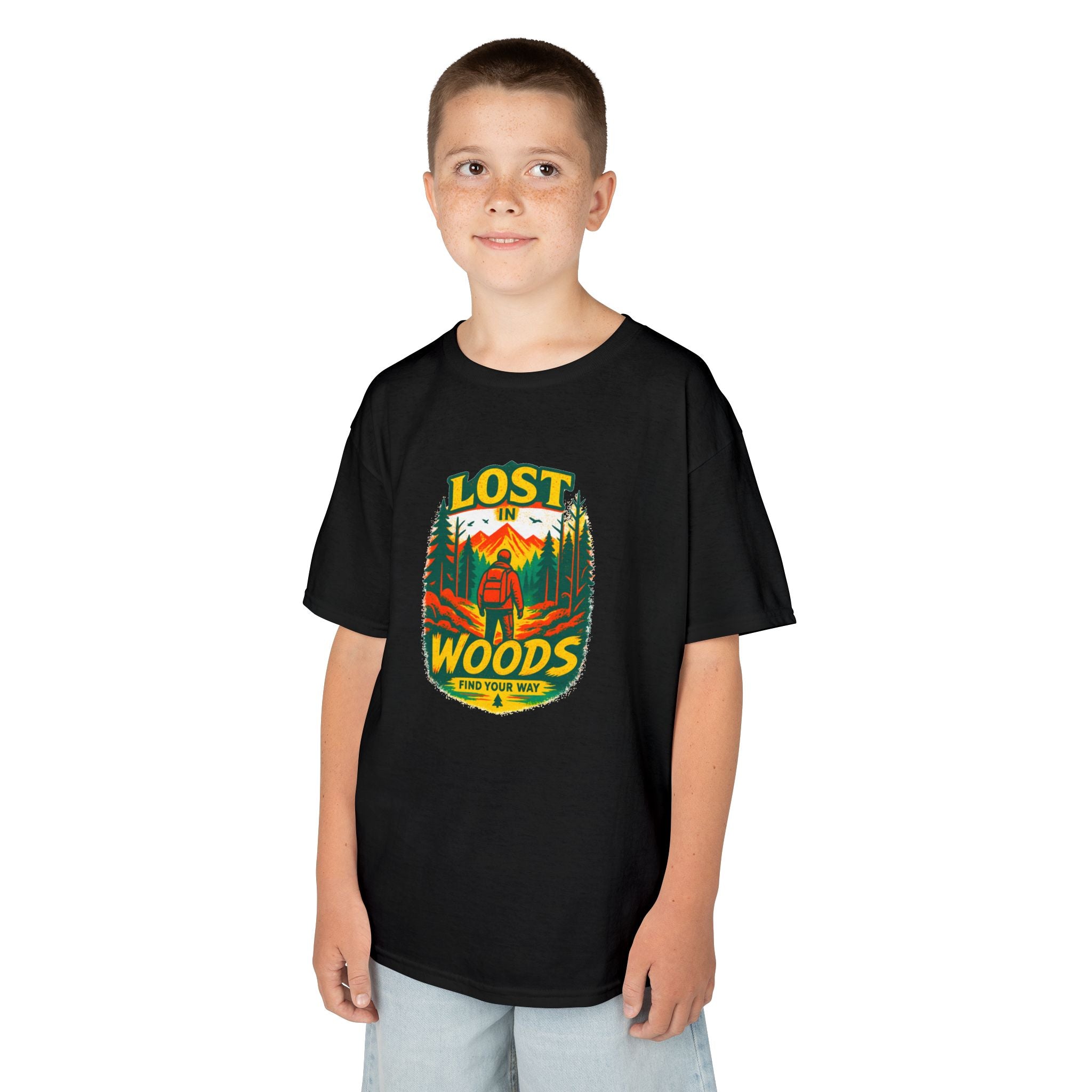 Kids Lost in Woods Shirt | Camping Adventure Tee | Nature Graphic T-Shirt