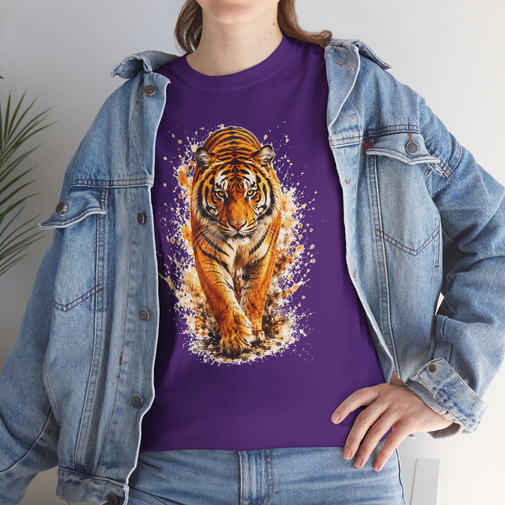 Majestic Tiger T-Shirt, Watercolor Tiger Graphic Tee, Unisex Wildlife Shirt, Tiger Lover Gift, Animal Art Tee