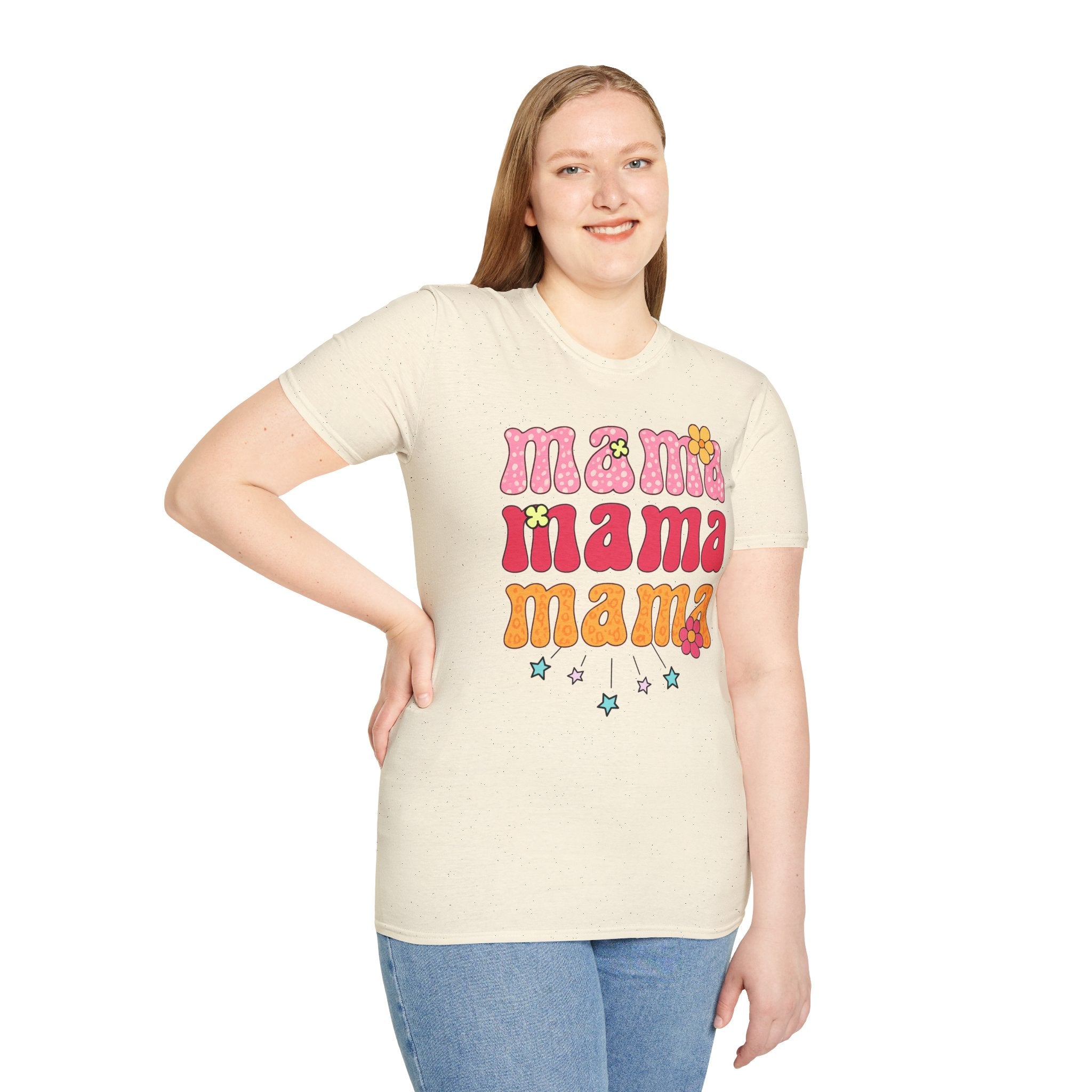 Mama Shirt, Retro Mama Tee, Cute Mom Shirt, Mother's Day Gift, Floral Mama Shirt, Trendy Mom T-Shirt