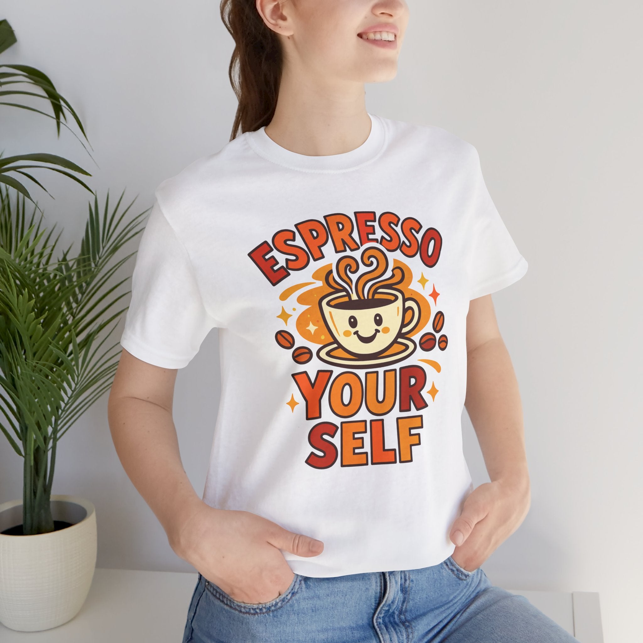 Espresso Yourself Coffee Tee — 'Espresso Your Self' Cute Coffee Cup Shirt