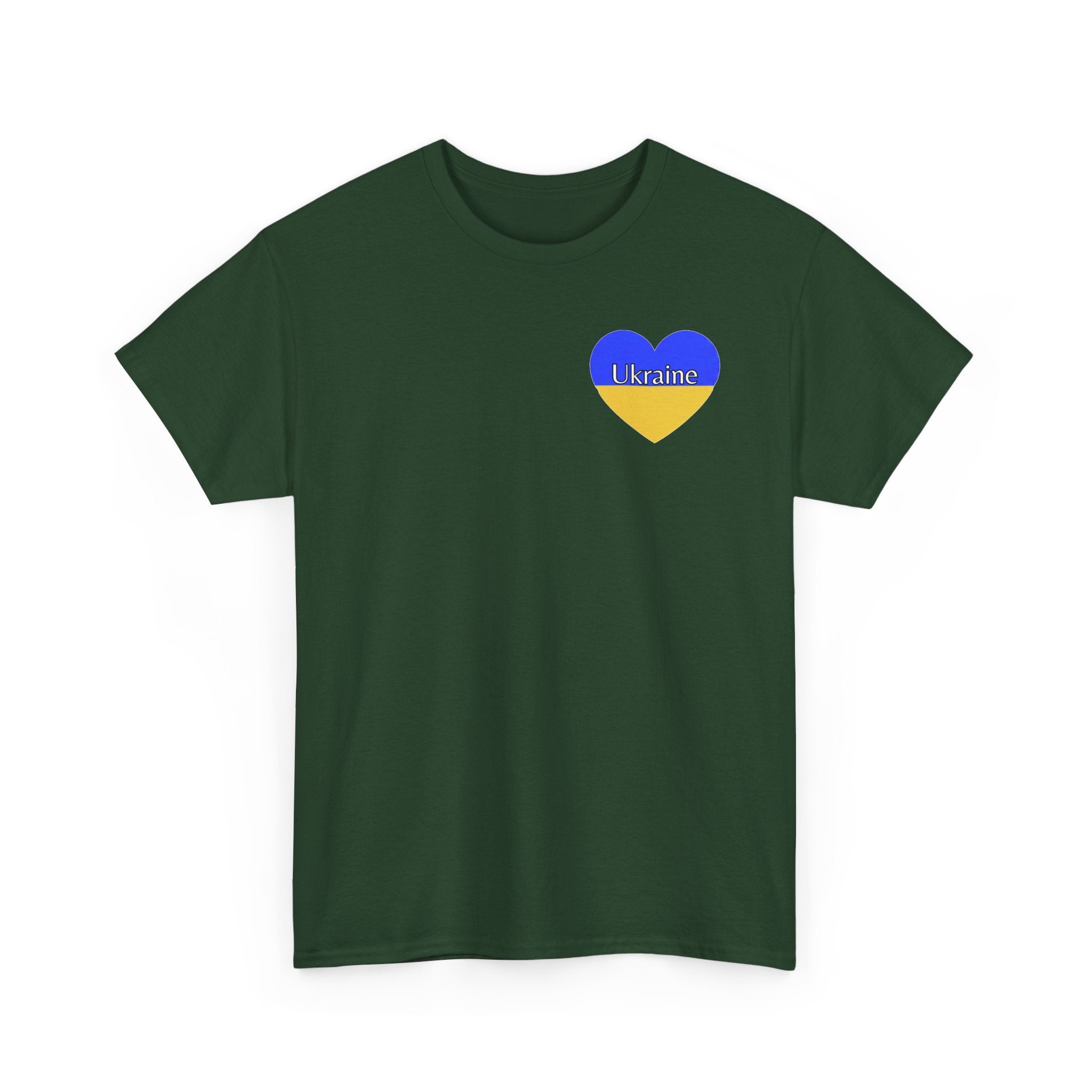 Love Ukraine T-Shirt — Heartbeat Blue & Yellow Support Tee