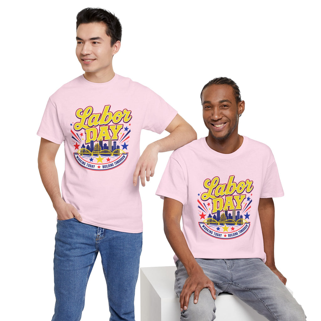 Labor Day Skyline T‑Shirt — Retro Stars & Stripes Celebration Tee