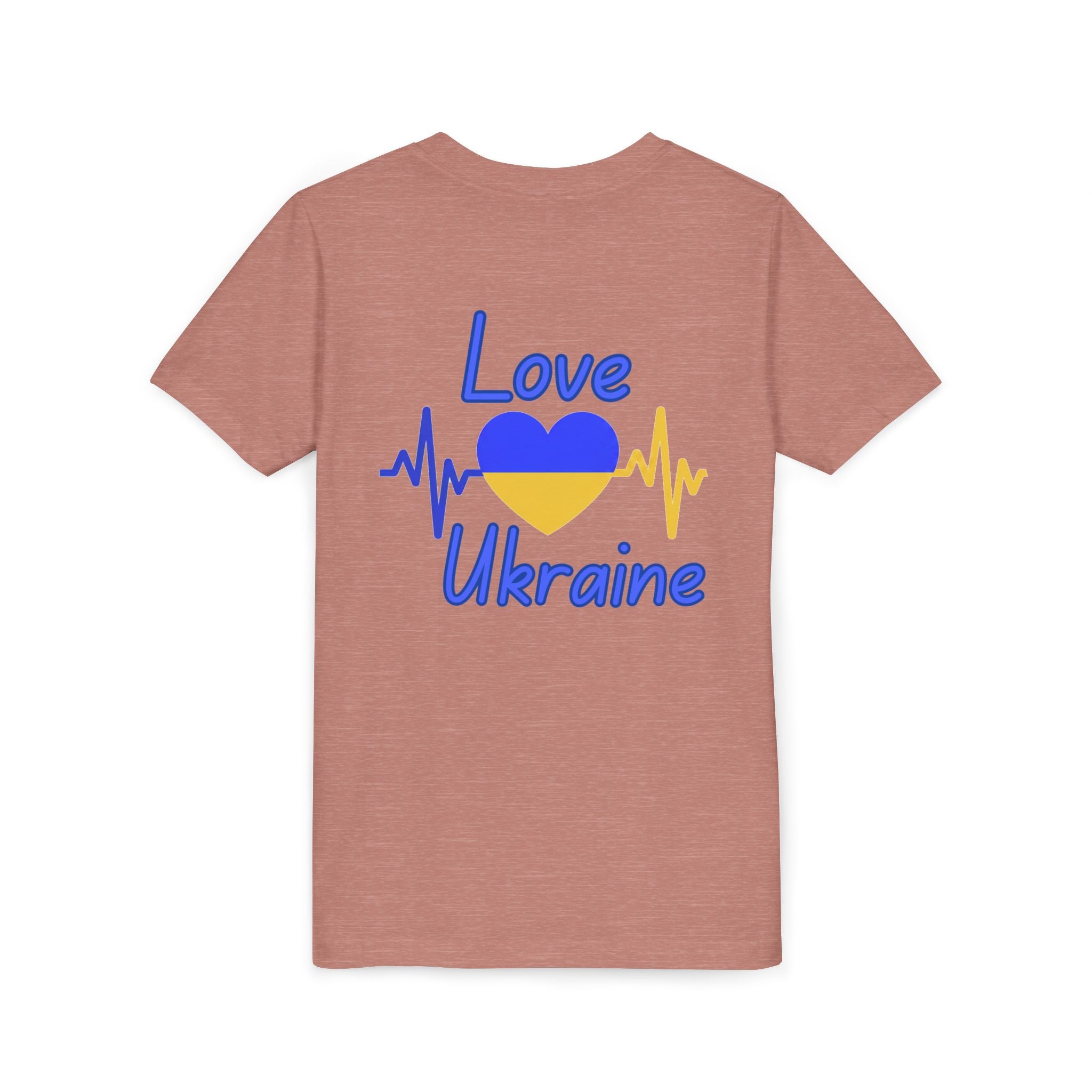 Youth Tee — Love Ukraine Heartbeat Kids Shirt