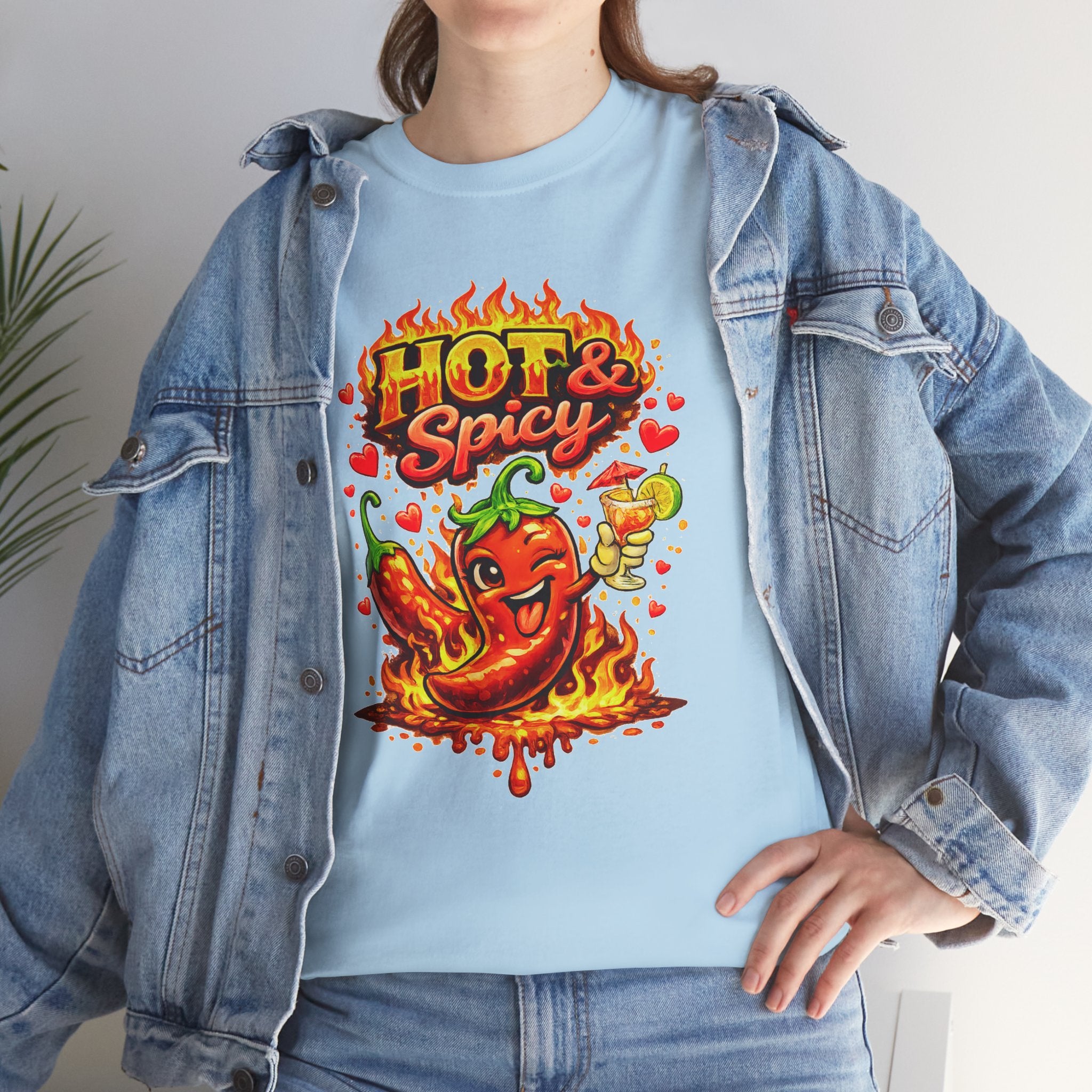 Hot & Spicy Pepper Shirt, Funny Chili Graphic Tee, Cute Food Lover T-Shirt, Spicy Gift