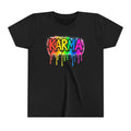 KARMA Rainbow Drip Youth Tee – Colorful Graffiti Kids T-Shirt