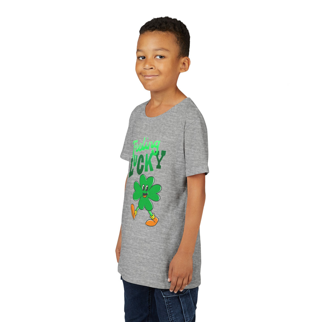 Feeling Lucky Youth Tee – Kids St. Patrick’s Day Shamrock Shirt