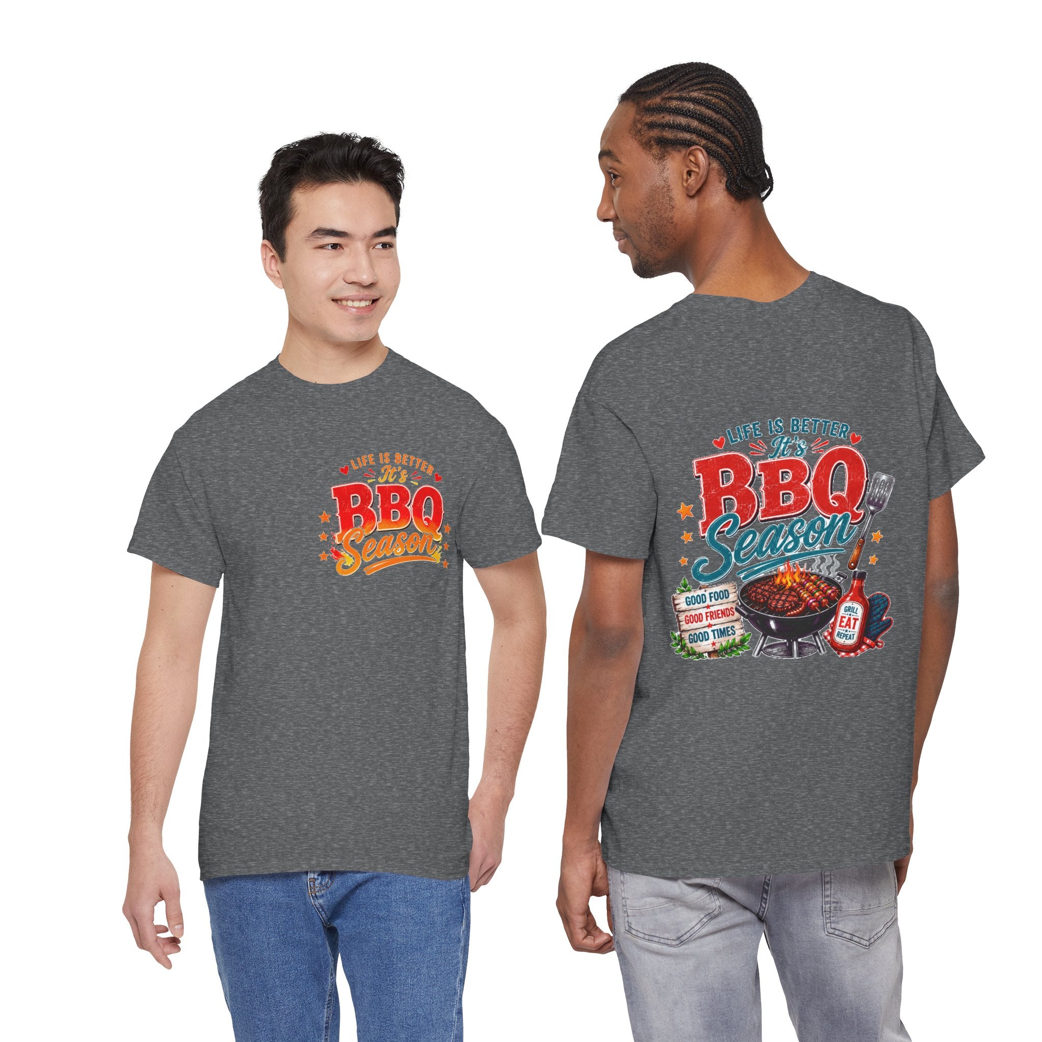 BBQ Season T-Shirt | Life Is Better It's BBQ Season Tee | Funny Grill Shirt | Summer Cookout Tee | Barbecue Lover Gift | Backyard BBQ Shirt