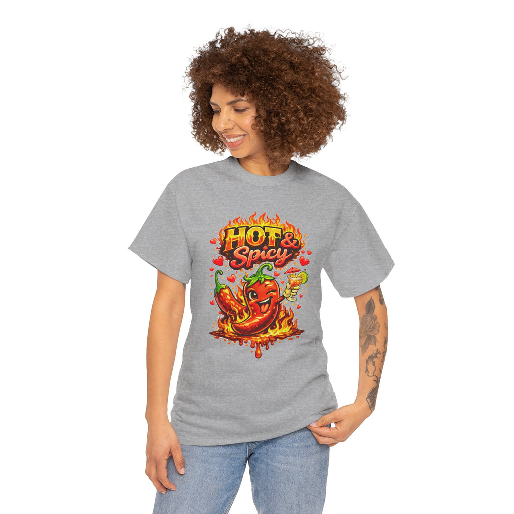 Hot & Spicy Pepper Shirt, Funny Chili Graphic Tee, Cute Food Lover T-Shirt, Spicy Gift