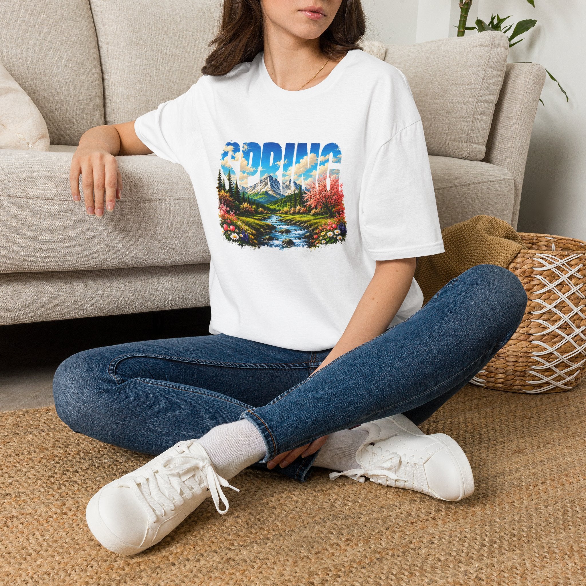 Spring Mountain T Shirt Scenic Landscape Tee
