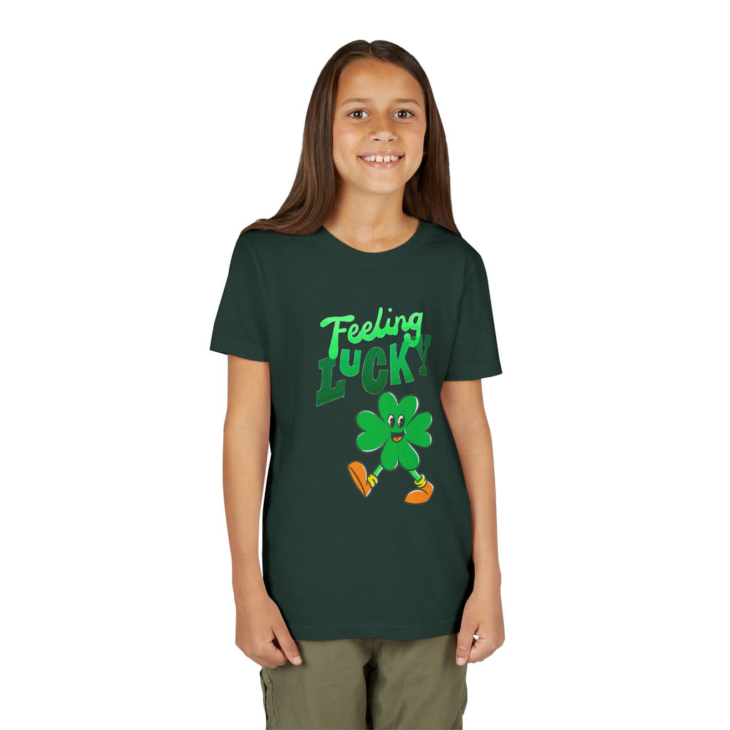Feeling Lucky Youth Tee – Kids St. Patrick’s Day Shamrock Shirt