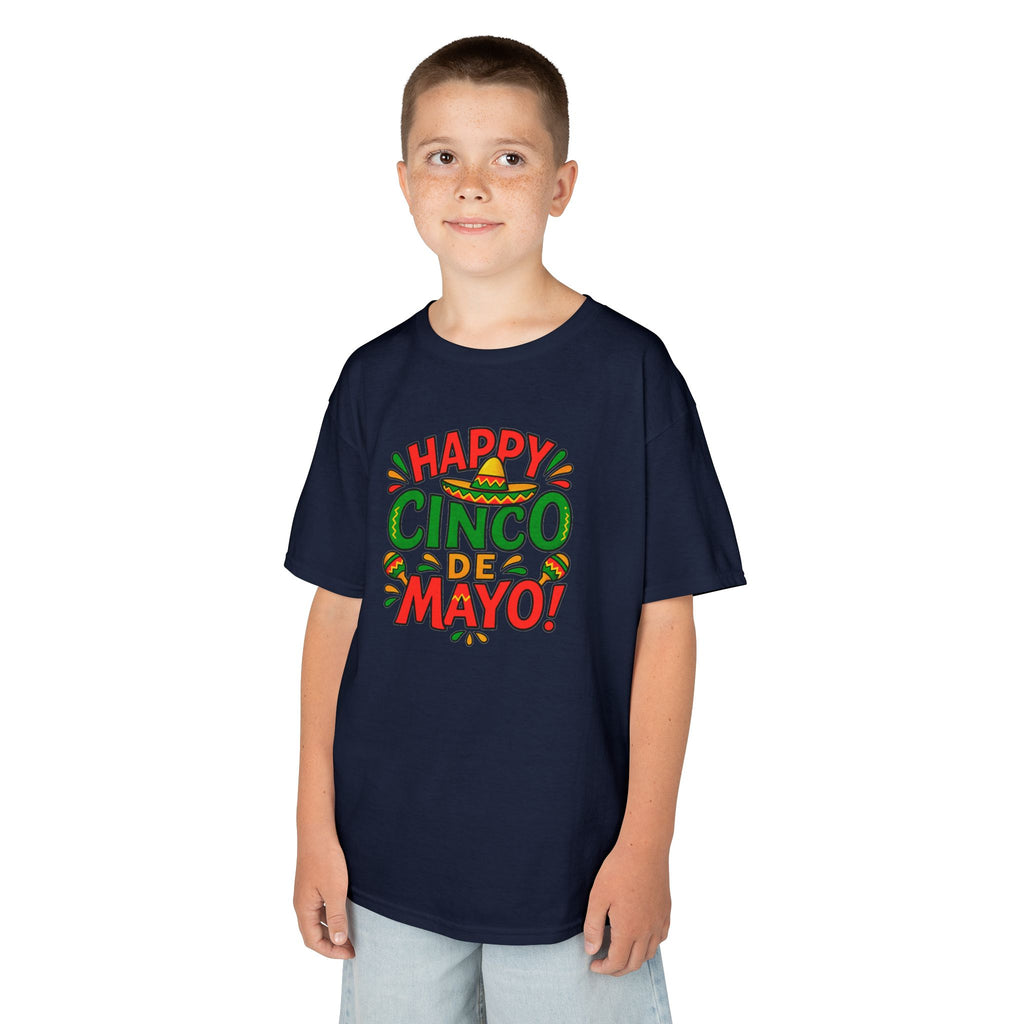 Kids "Happy Cinco de Mayo!" Tee — Festive Mexican Holiday Shirt