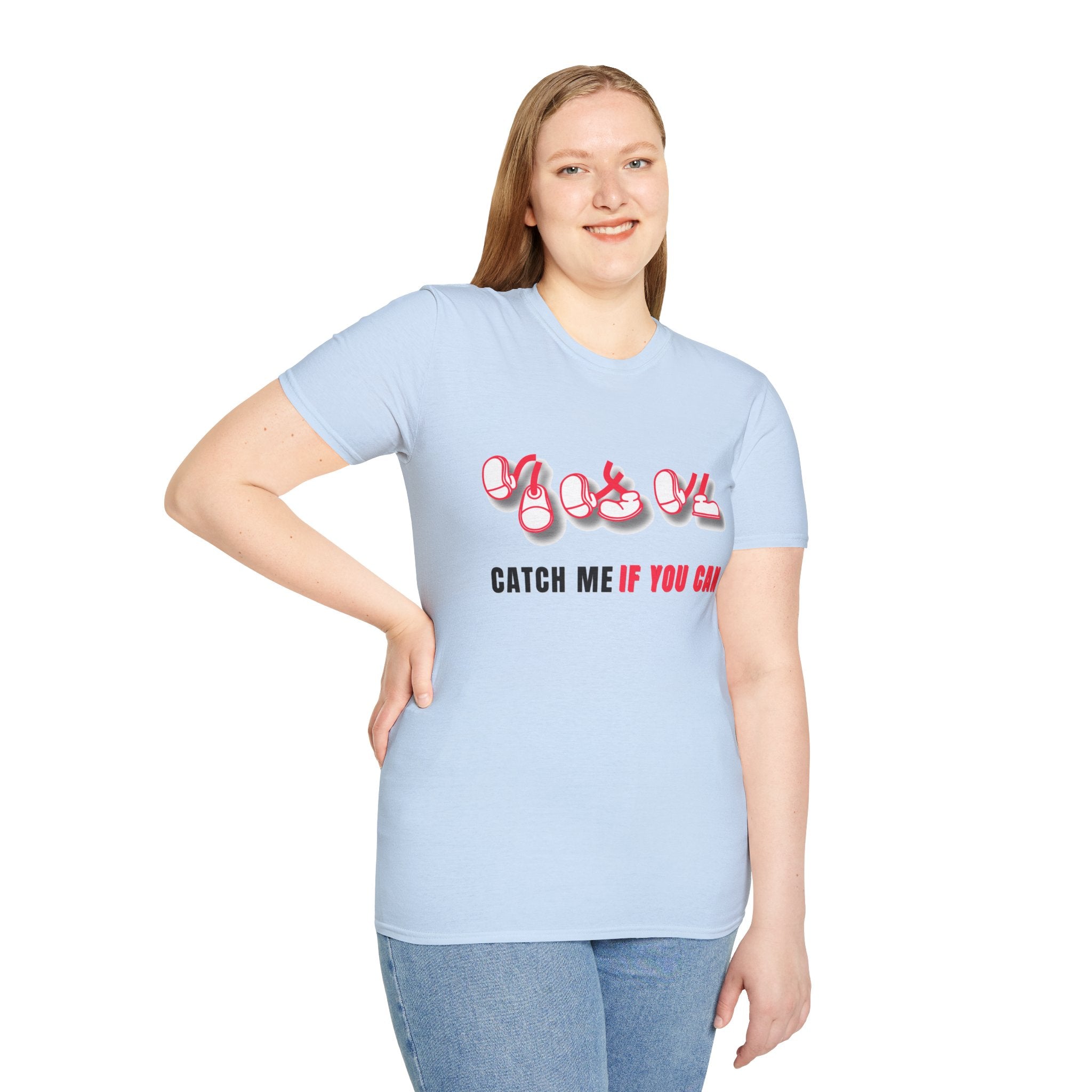Catch Me If You Can T-Shirt, Funny Graphic Tee, Flirty Cute Shirt, Trendy Unisex Tee, Gift for Him Her