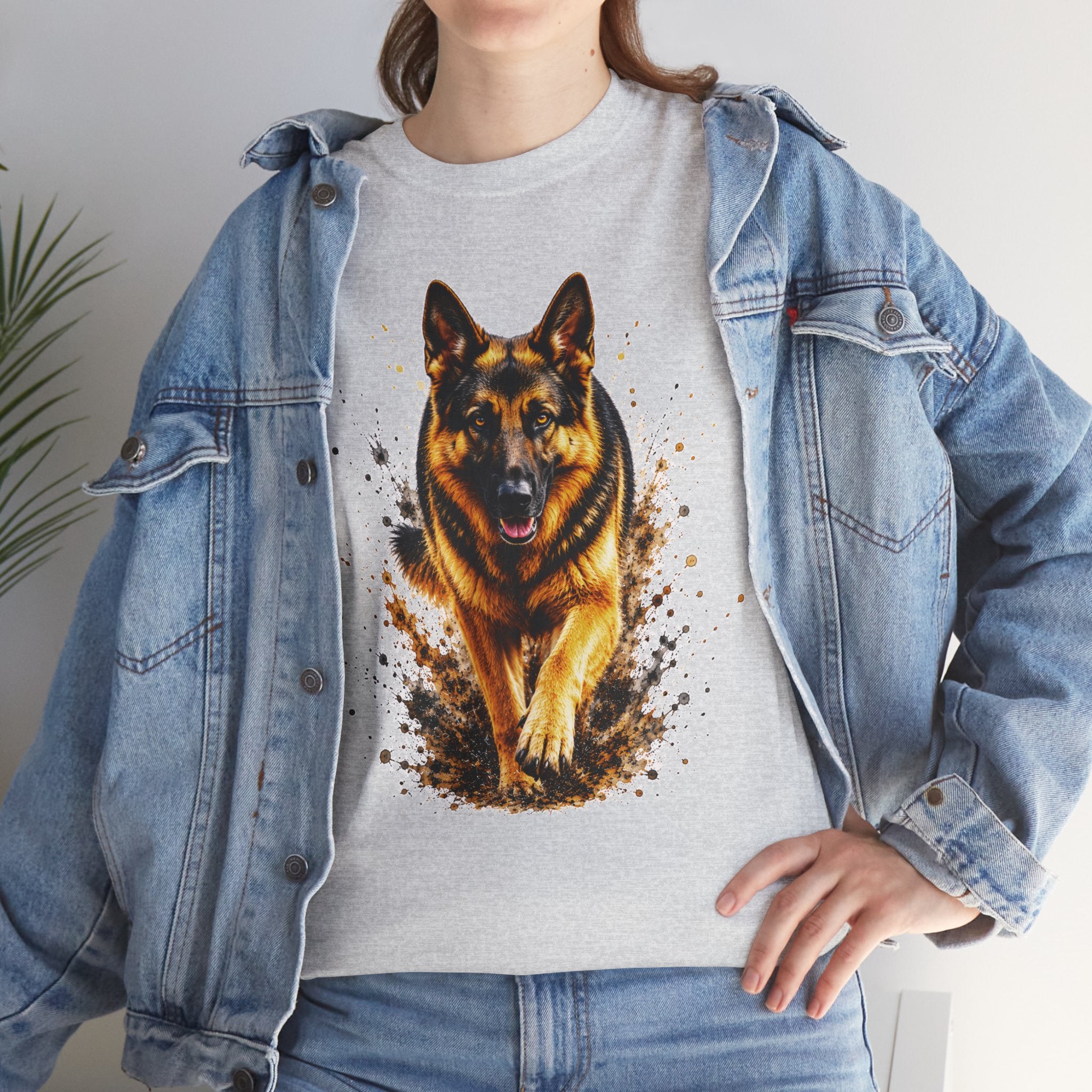 German Shepherd Running T-Shirt, German Shepherd Graphic Tee, Dog Lover Shirt, Unisex German Shepherd Tee, Gift for Dog Owner, K9 Animal Shirt