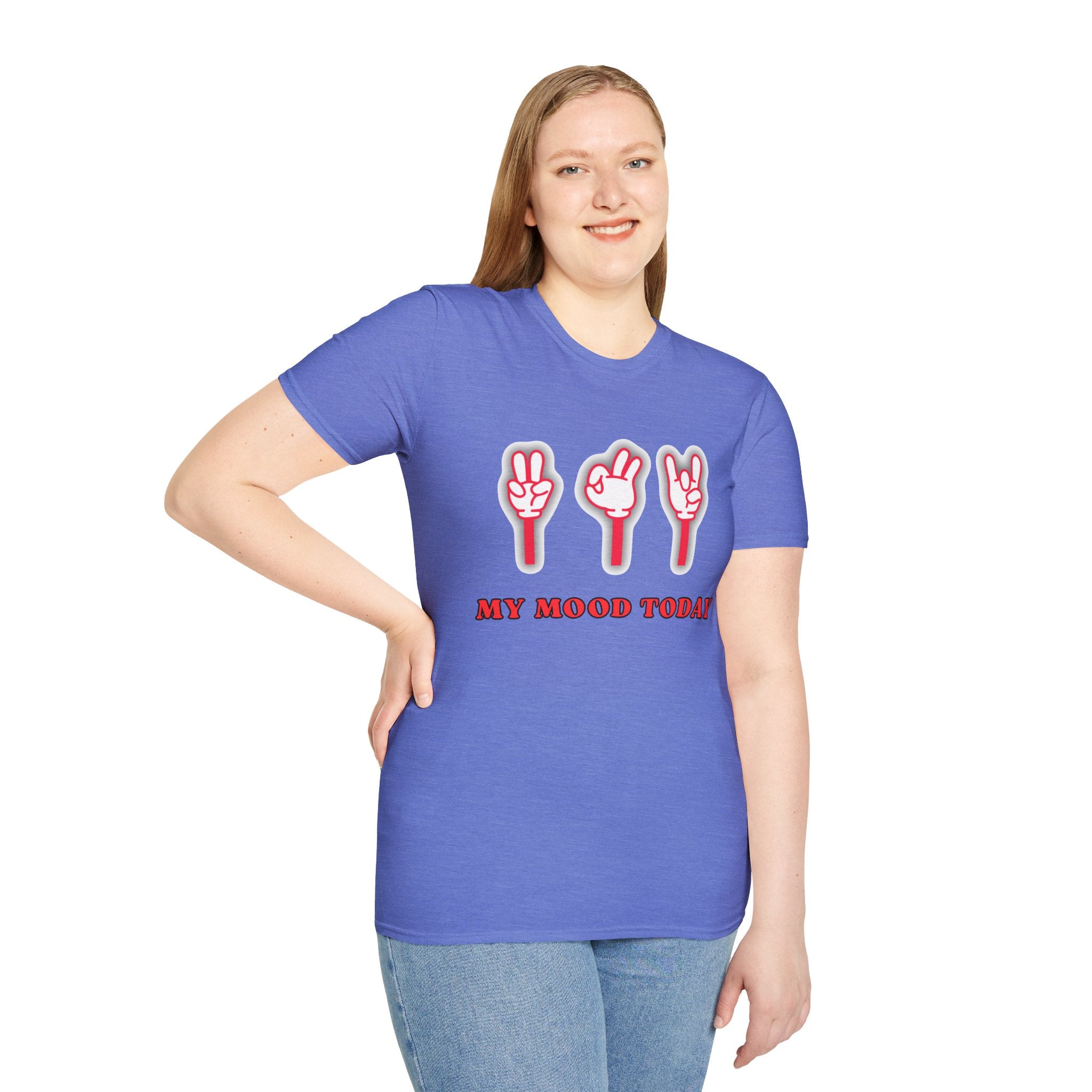 My Mood Today T-Shirt, Funny Graphic Tee, Cool Hand Signs Shirt, Unisex Casual Tee, Trendy Streetwear Gift