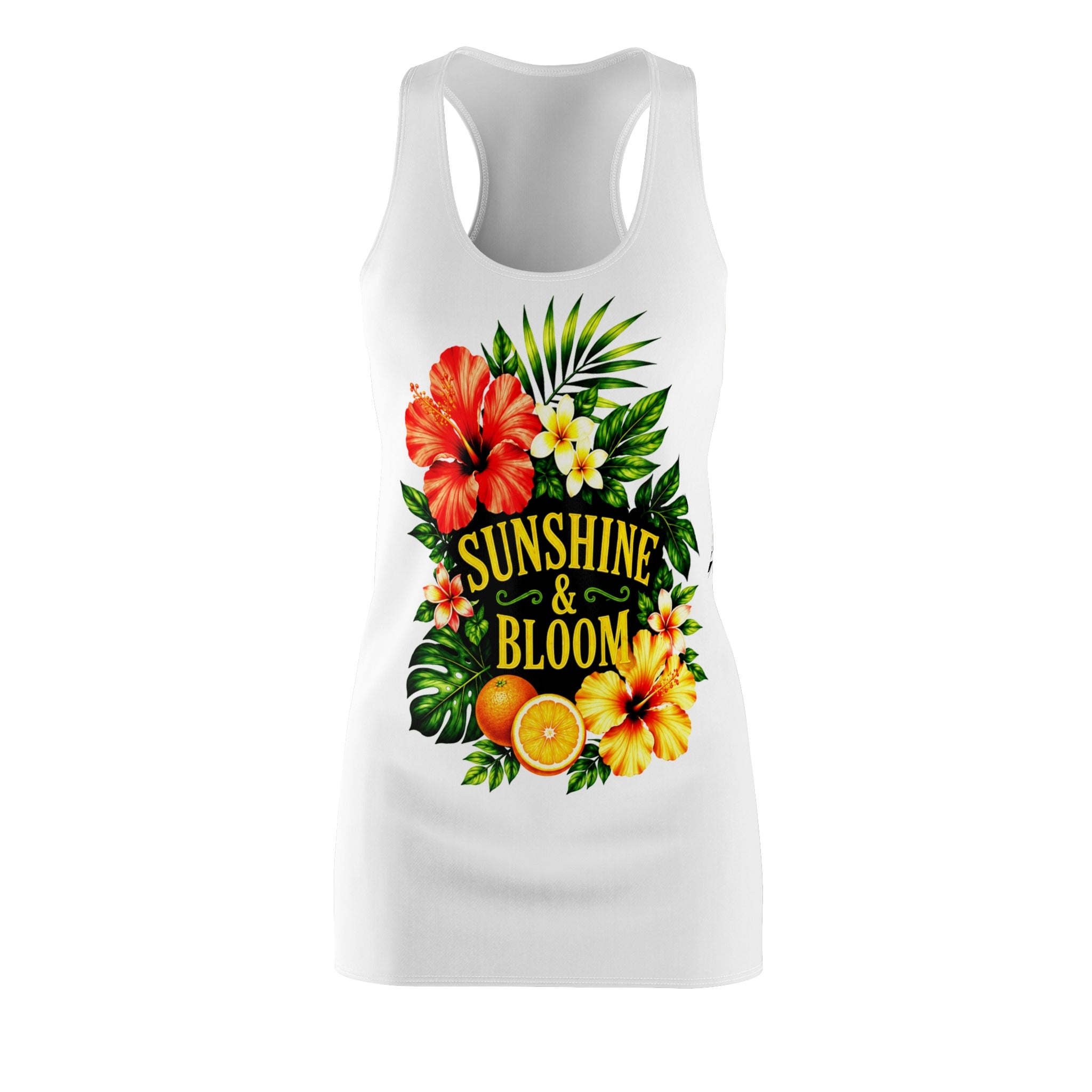 Racerback Dress — 'Sunshine & Bloom' Tropical Floral Summer Dress