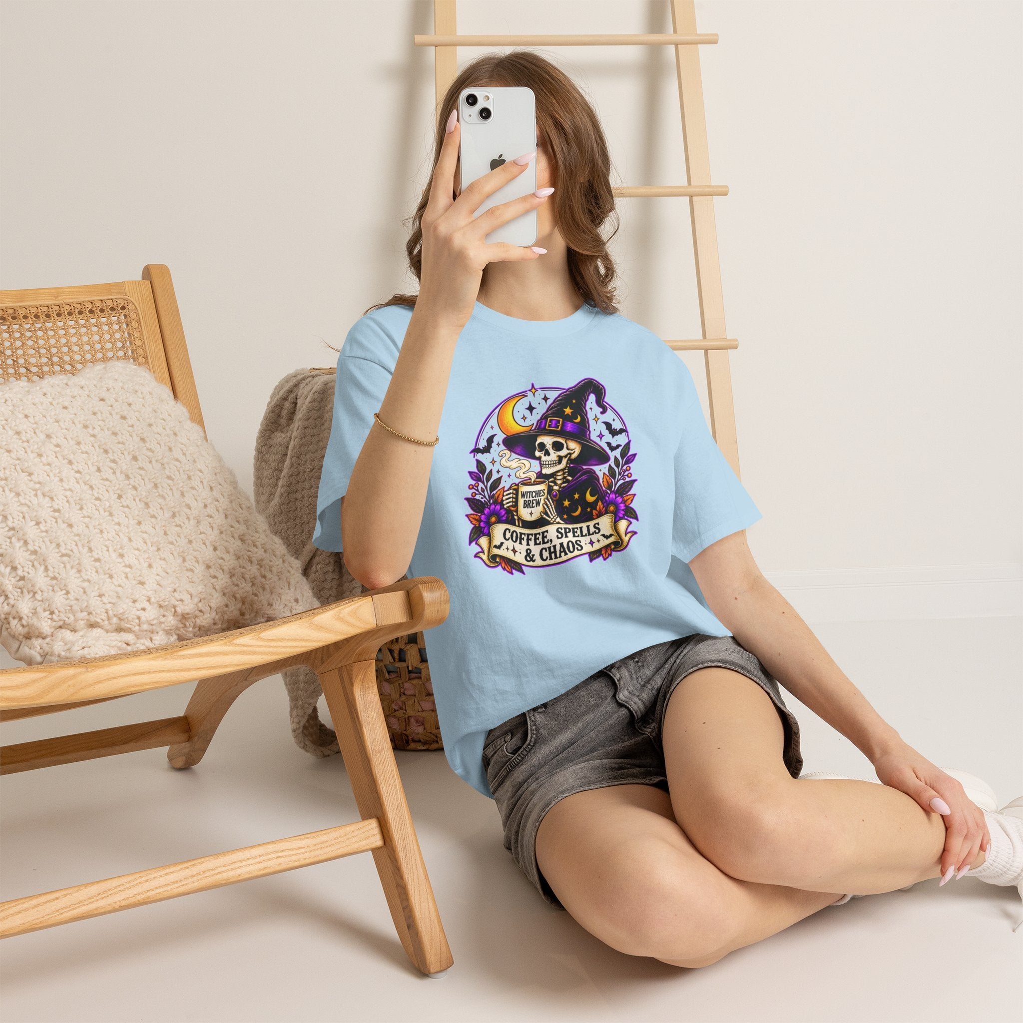 Halloween Skeleton Witch Shirt | Spooky Graphic Tee