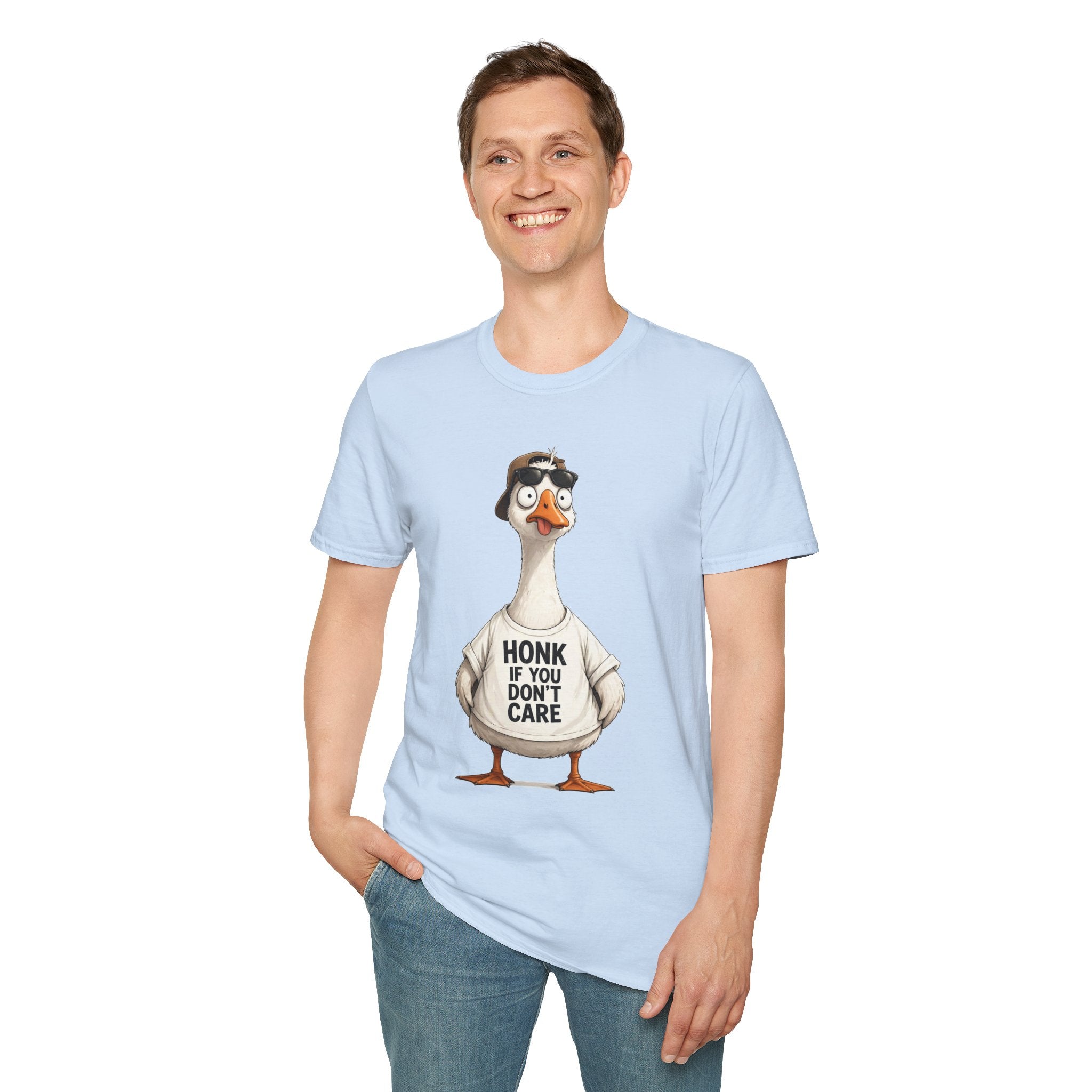 Funny Goose Shirt Honk If You Don’t Care T-Shirt Meme Graphic Tee Unisex Funny Animal Shirt Sarcastic Humor Gift Casual Tee